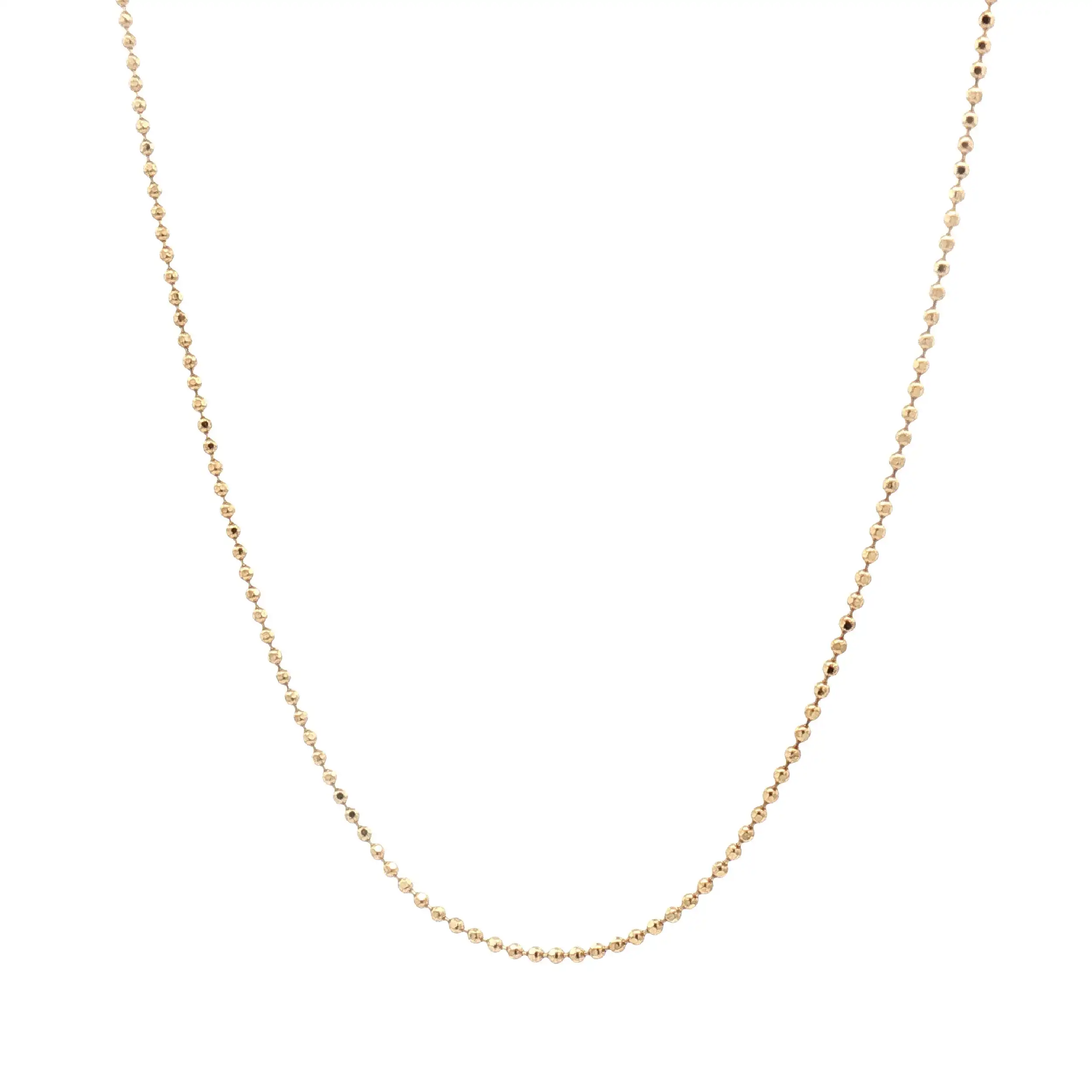Kügelchenkette Gelbgold diamantiert