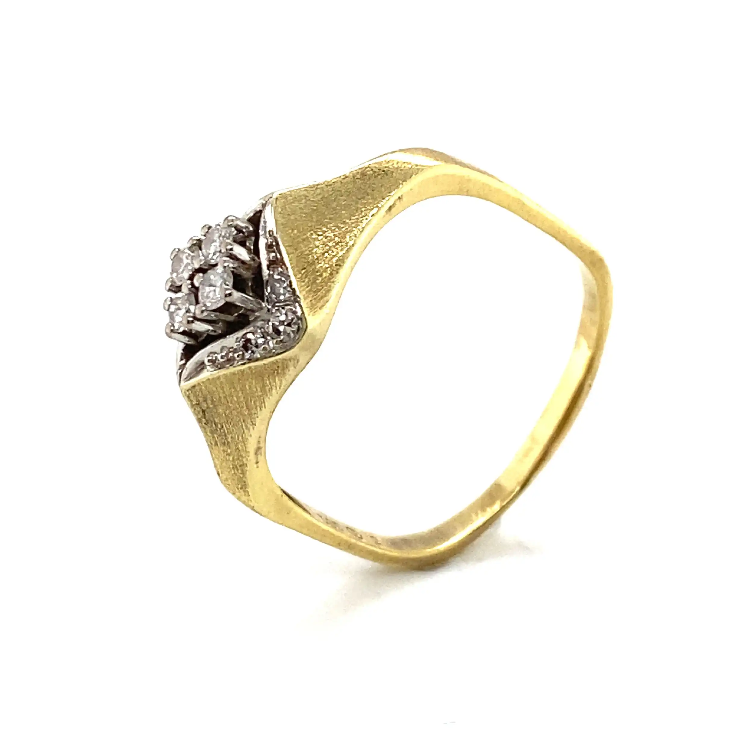 Ring mit Brillanten und Diamanten, graviert mit 0,23ct Ring mit Brillanten und Diamanten, graviert mit 0,23ct