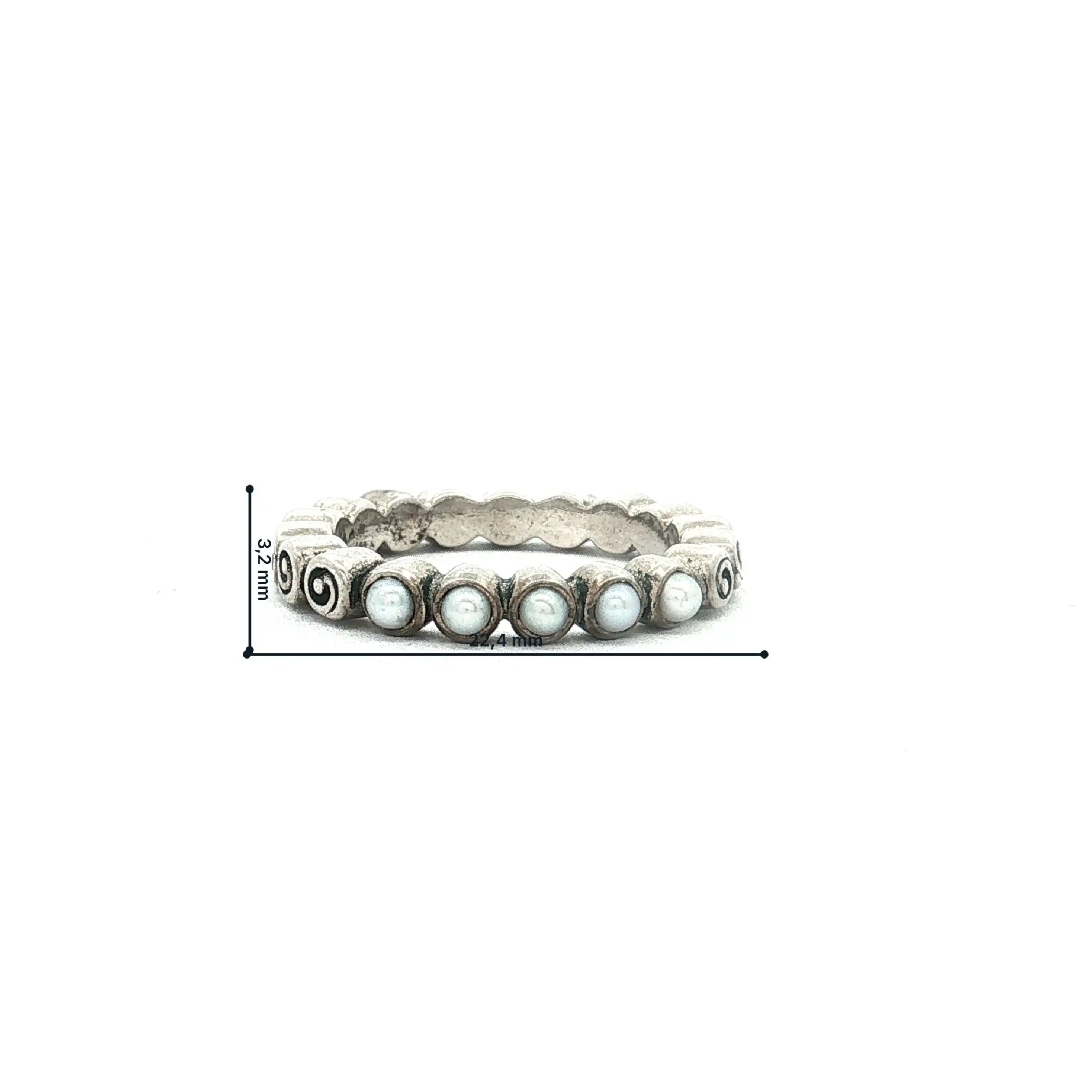 Ring Pandora mit Perlen