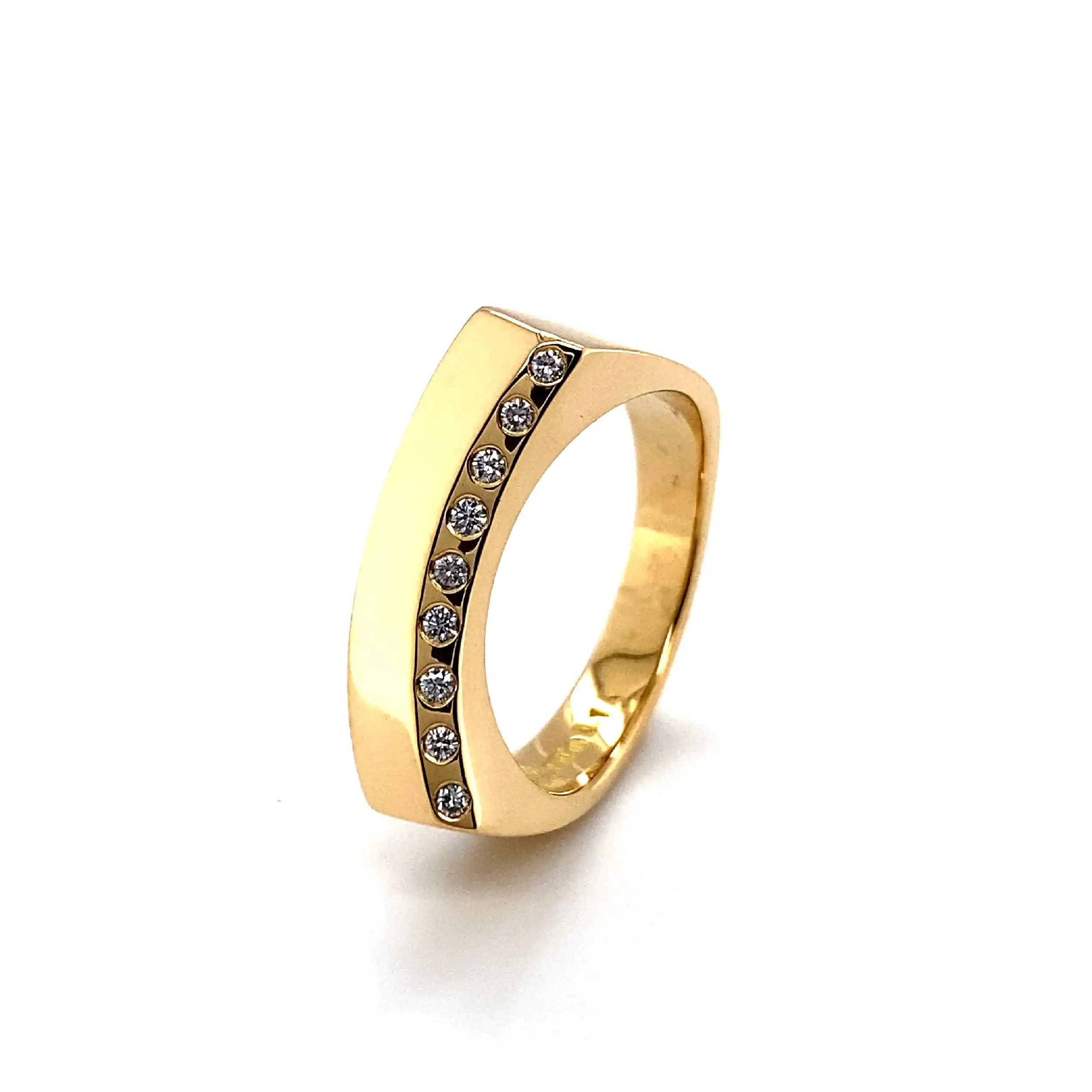 Ring Gelbgold mit Brillanten , graviert mit 0,14ct Ring Gelbgold mit Brillanten , graviert mit 0,14ct