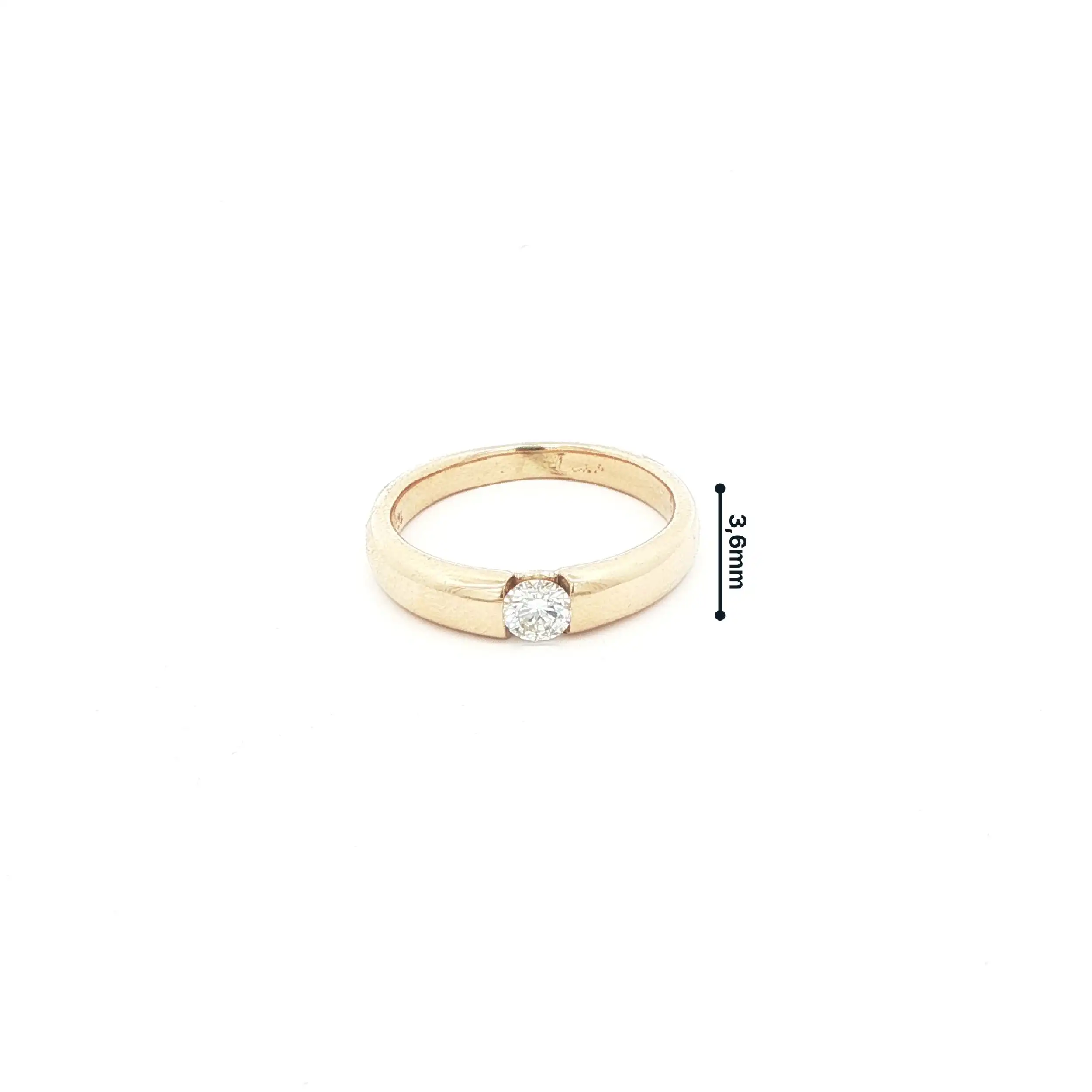 Ring Gelbgold mit Brillant Solitär