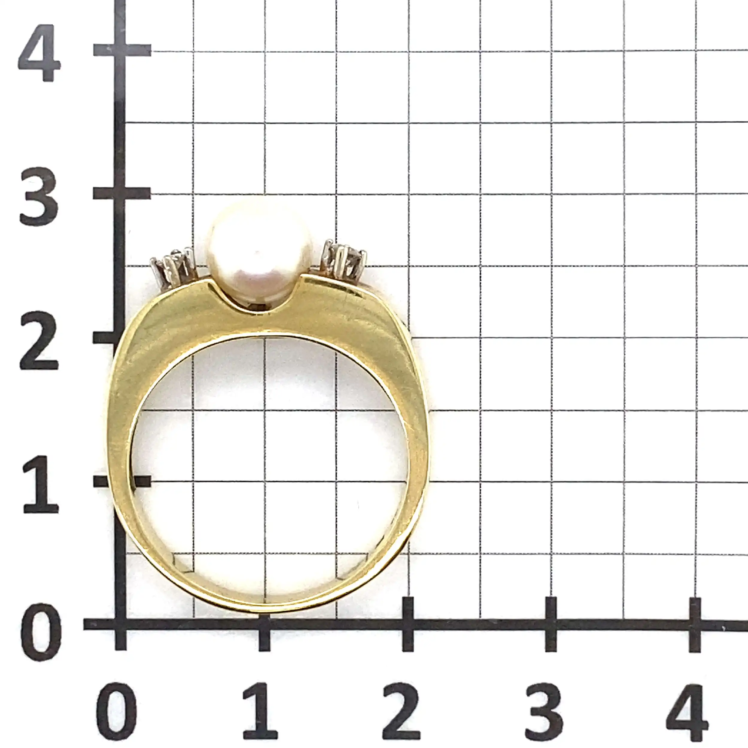 Ring Bicolor mit Perle und Brillanten Ring Bicolor mit Perle und Brillanten