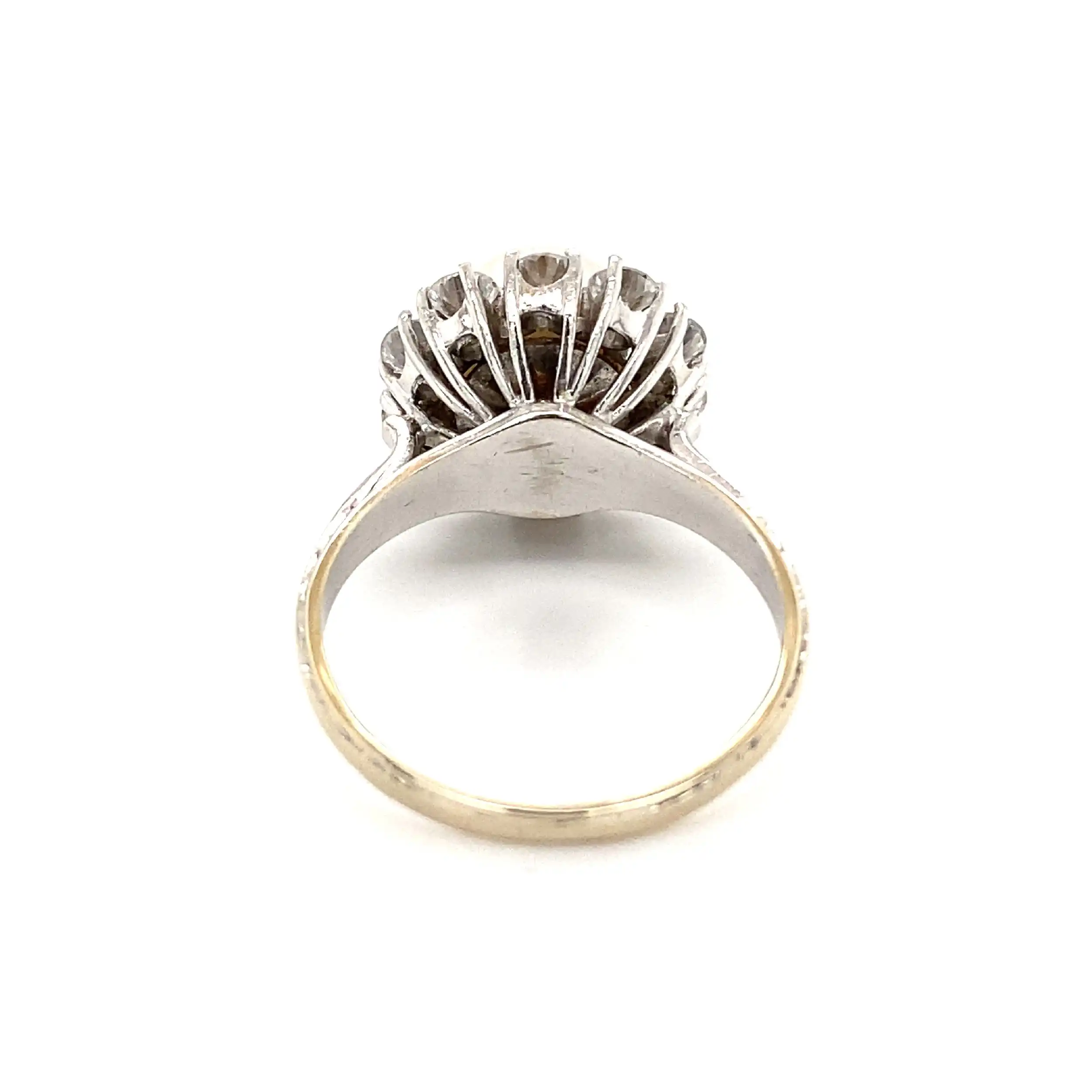 Ring Weißgold mit Perle & Brillanten Ring Weißgold mit Perle & Brillanten