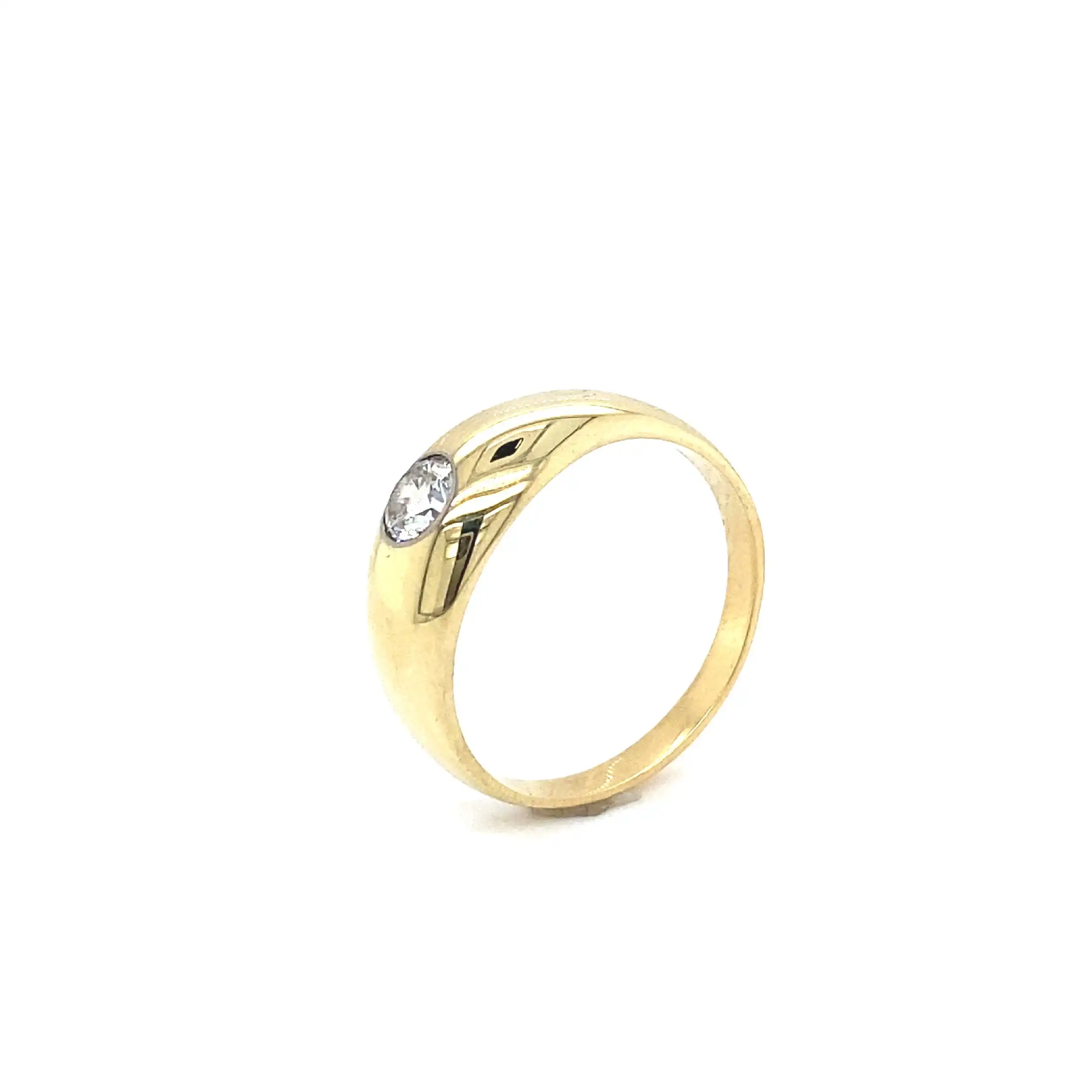 Ring mit Brillant, graviert mit 0,50ct Ring mit Brillant, graviert mit 0,50ct