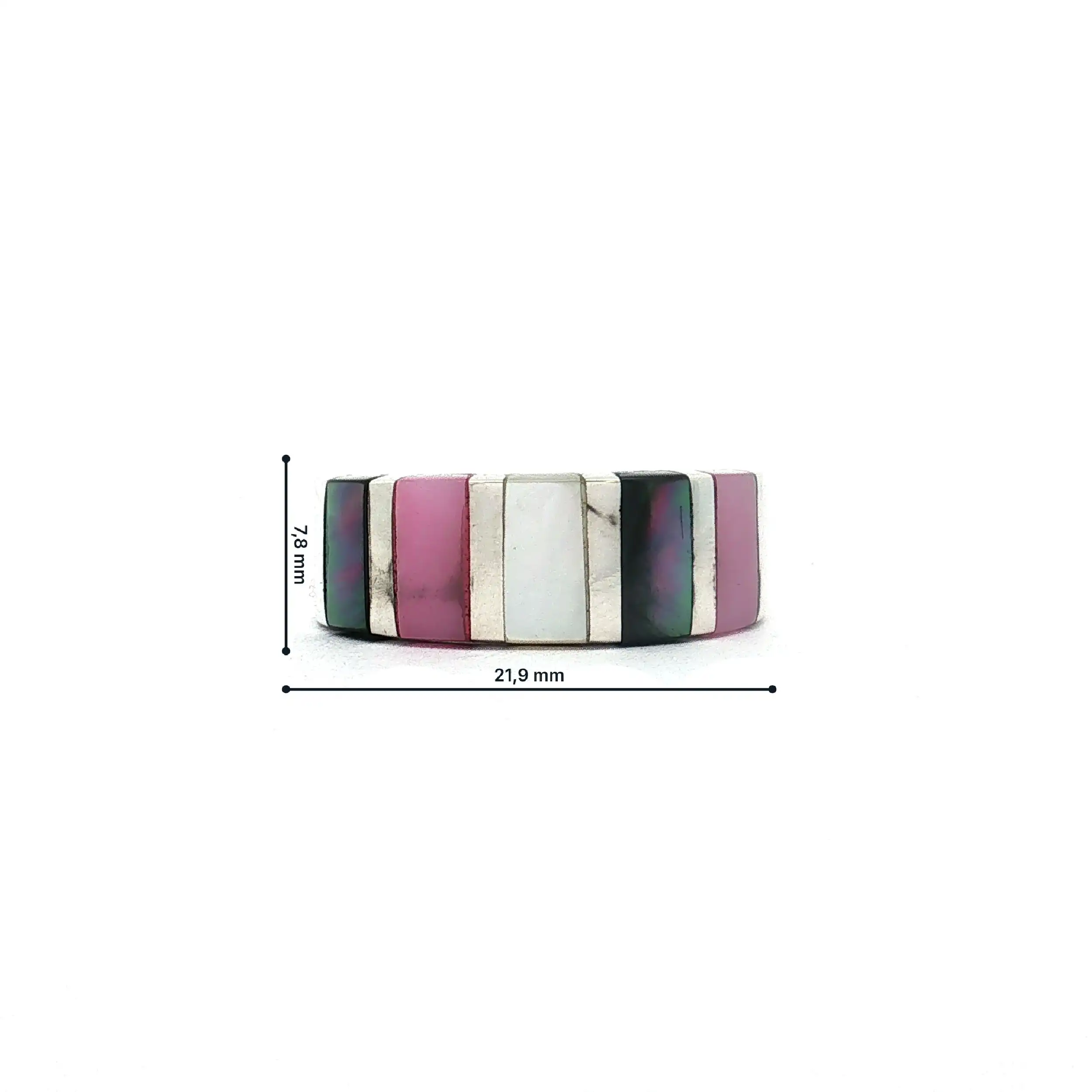 Ring Silber bunte Elemente Ring Silber bunte Elemente