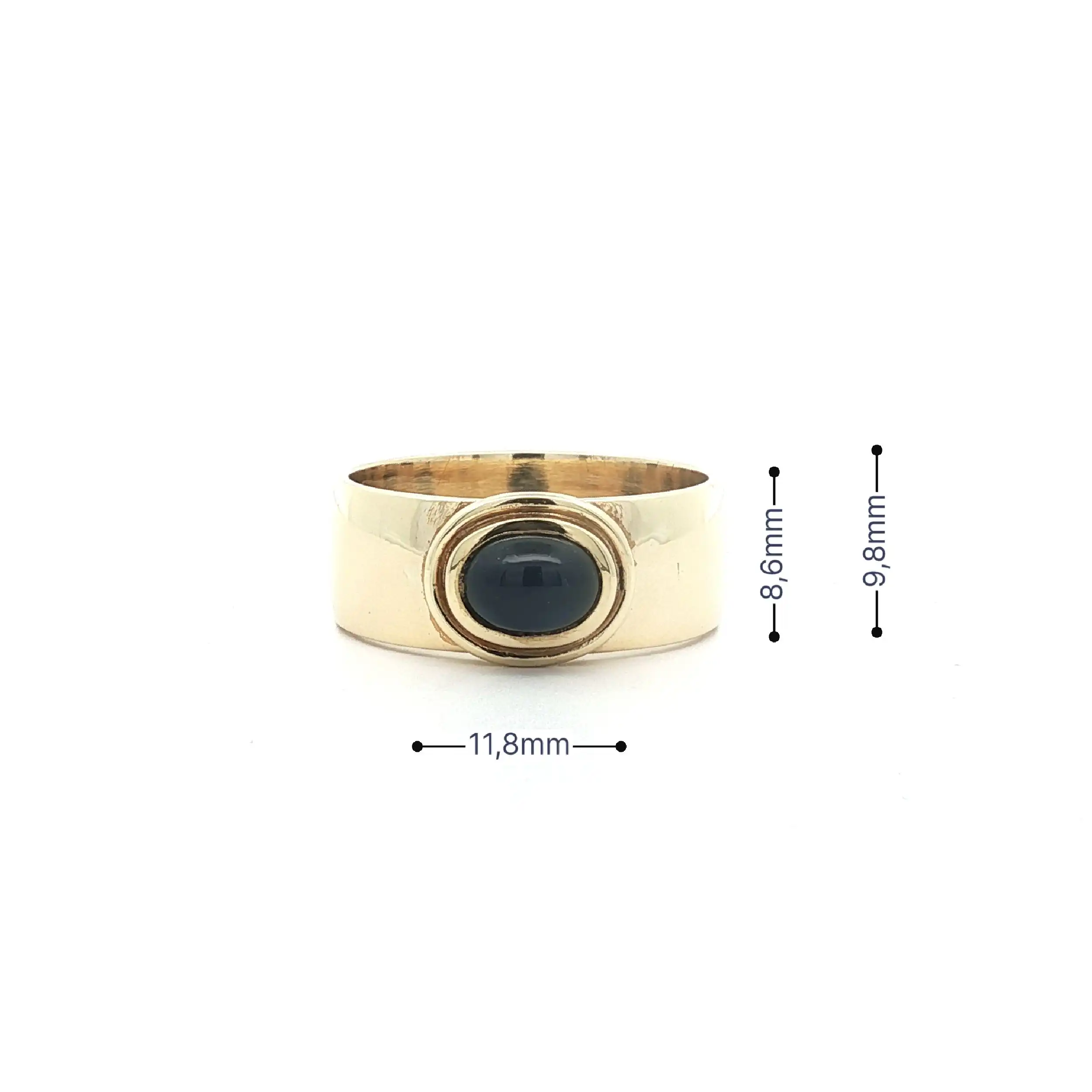 Ring Gelbgold mit Saphir Cabochon Ring Gelbgold mit Saphir Cabochon
