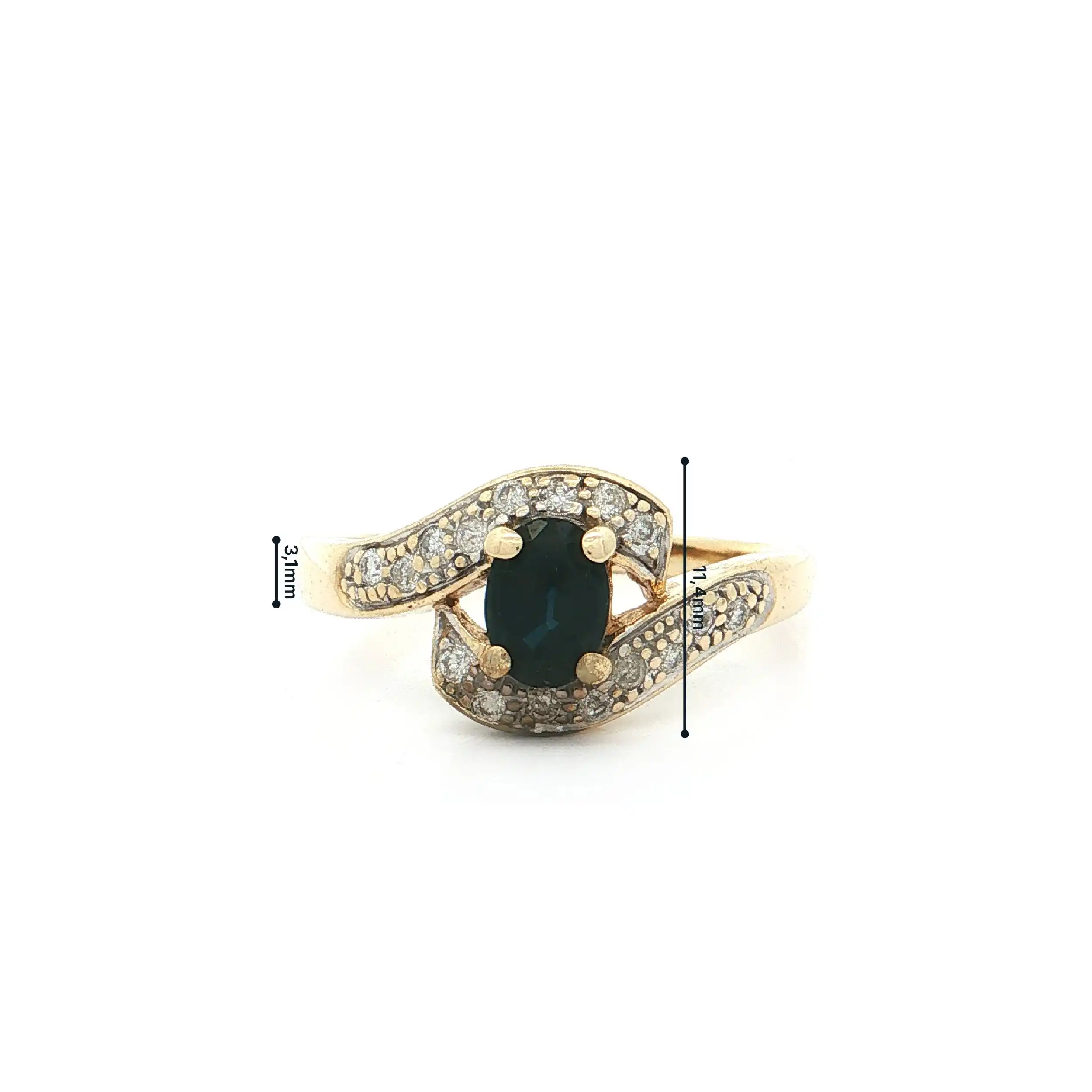 Ring mit Saphir und Brillanten
