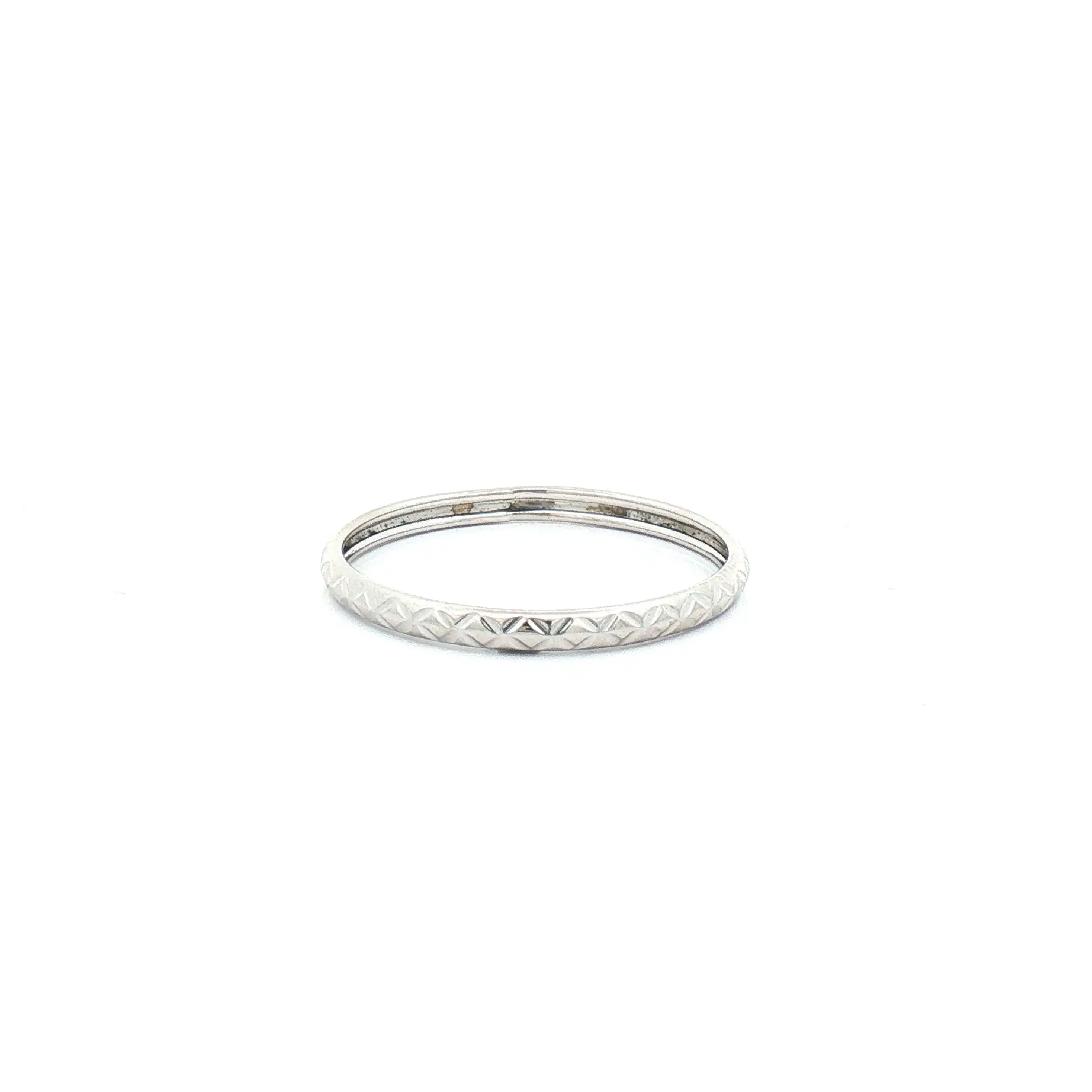 Ring Weißgold mit Rautemuster Ring Weißgold mit Rautemuster