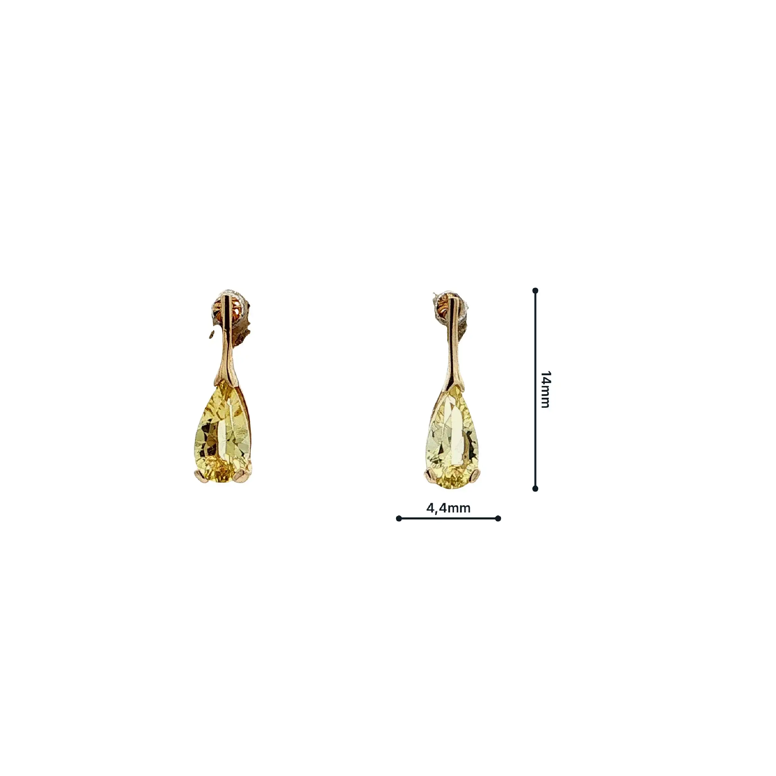 Ohrstecker Gelbgold JLO mit Citrin Ohrstecker Gelbgold JLO mit Citrin