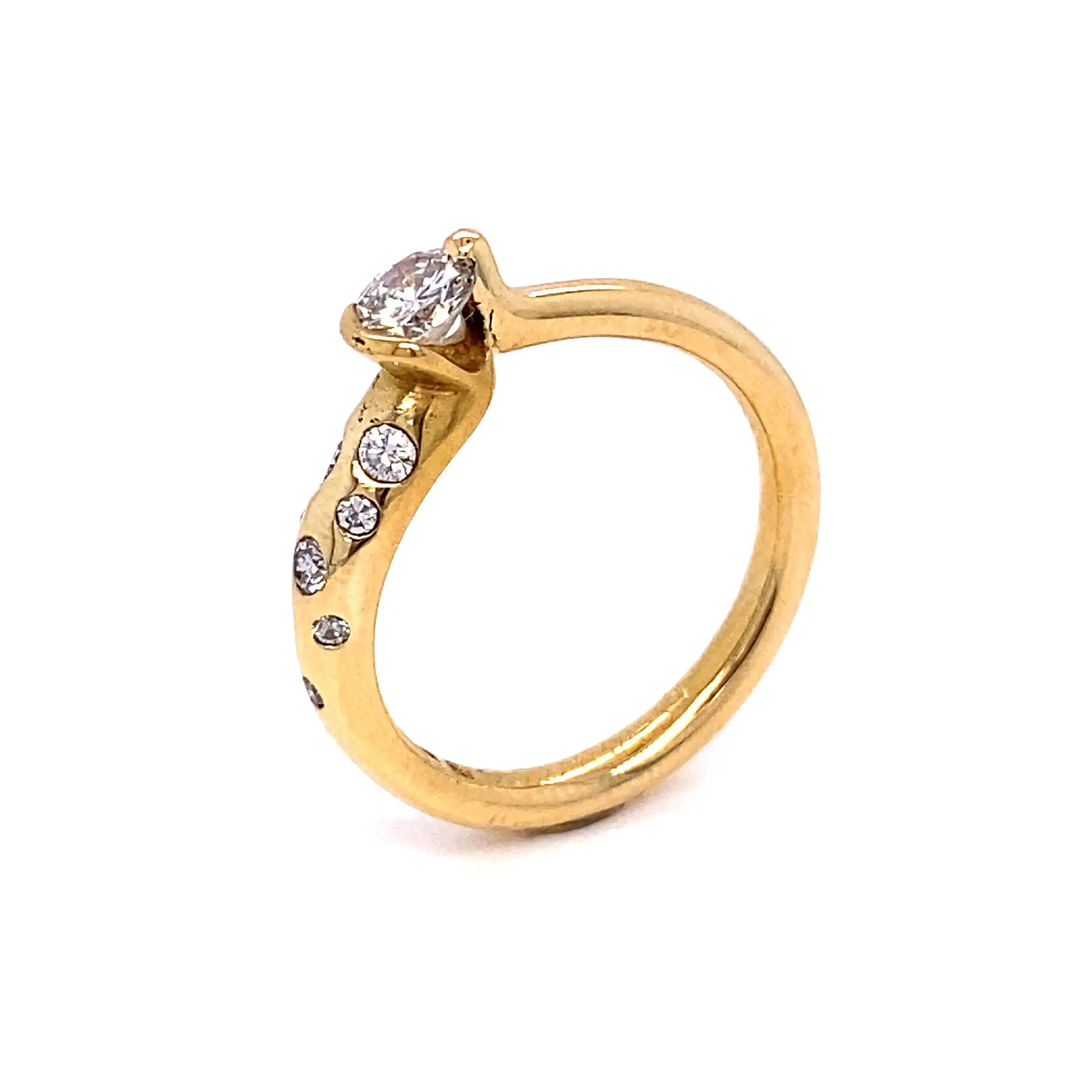 Ring Gelbgold mit Brillanten, graviert mit 0,50ct Ring Gelbgold mit Brillanten, graviert mit 0,50ct