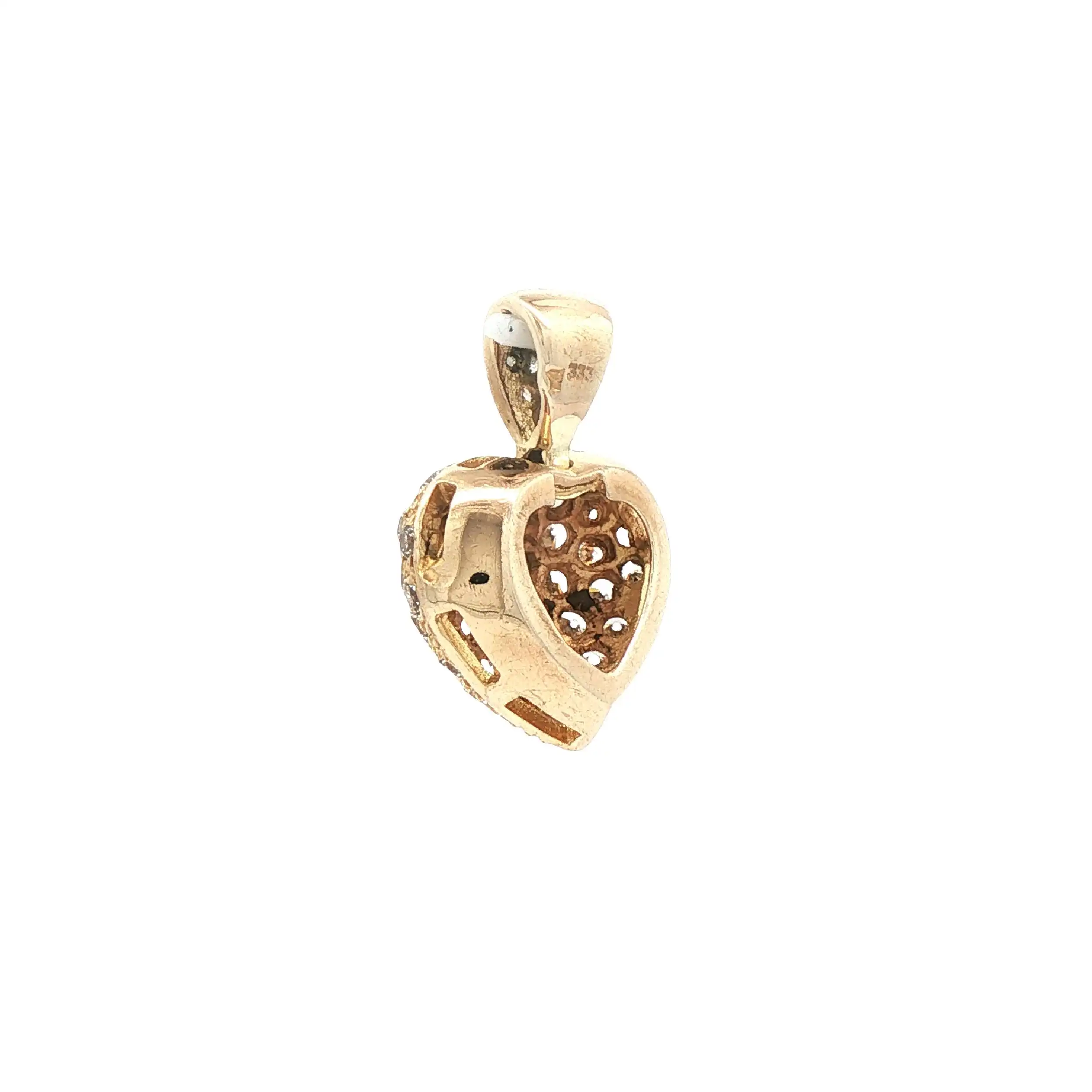 Anhänger Gelbgold Herz mit Zirkonia Anhänger Gelbgold Herz mit Zirkonia