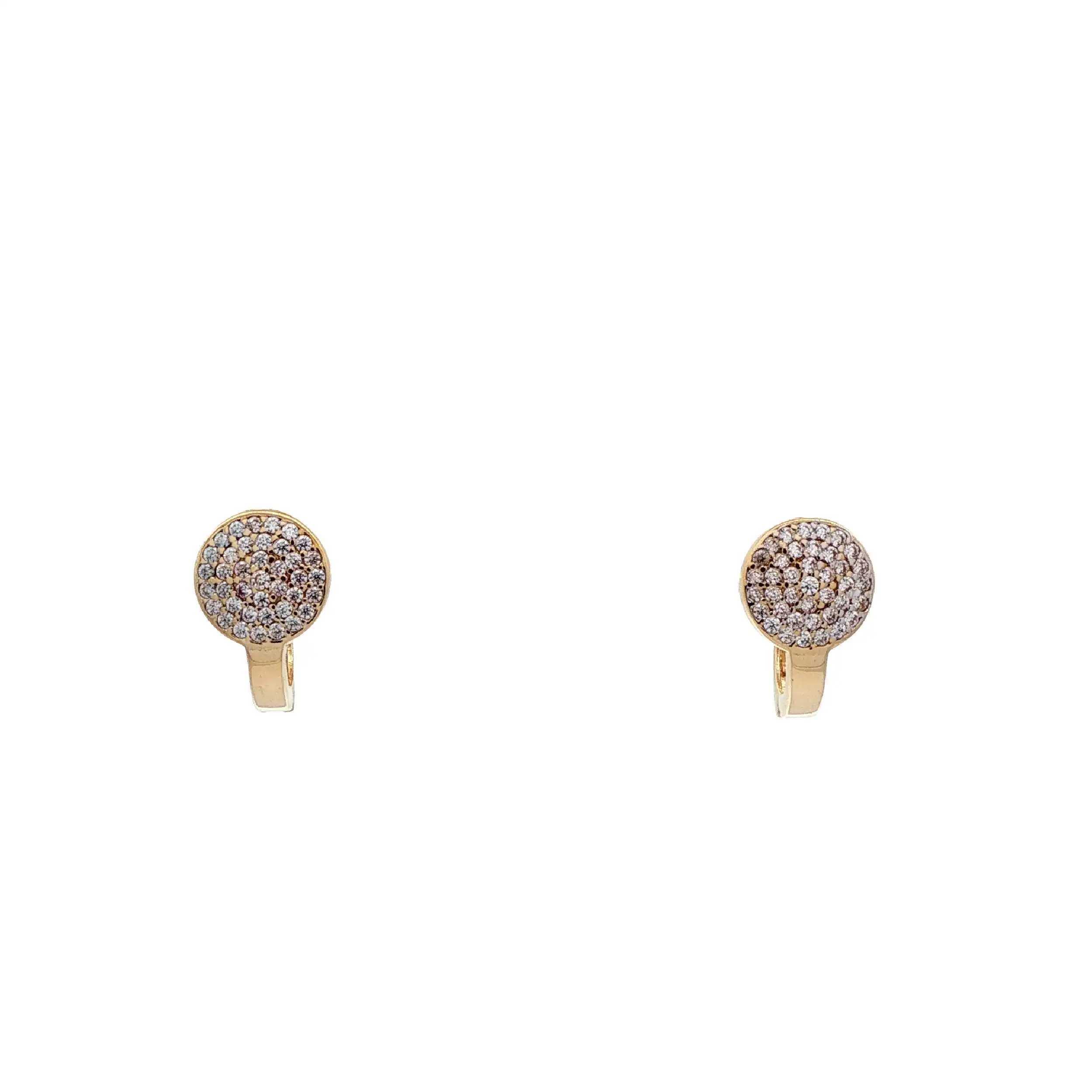 Paar Ohrstecker Gelbgold mit Zirkonia