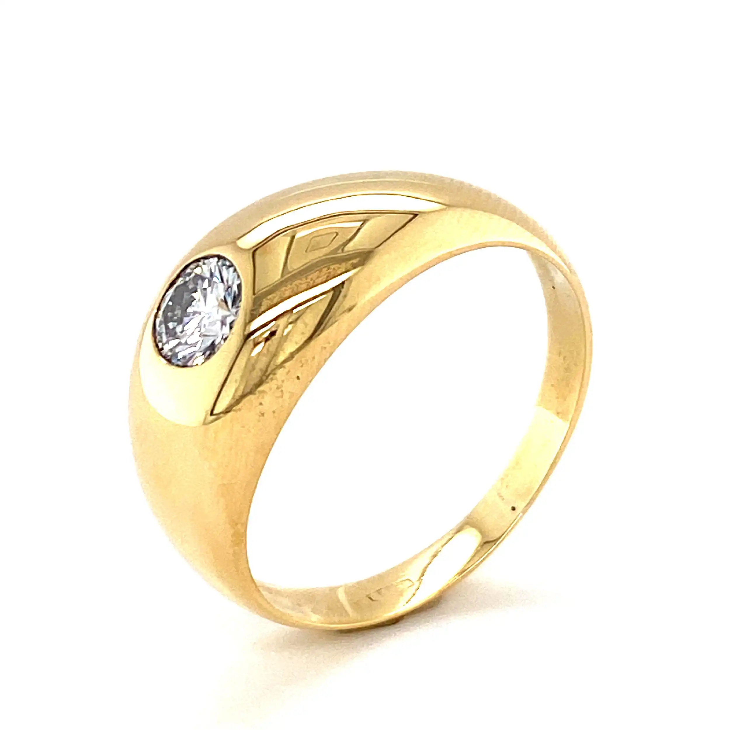Ring Gelbgold mit Brillant Solitär Ring Gelbgold mit Brillant Solitär