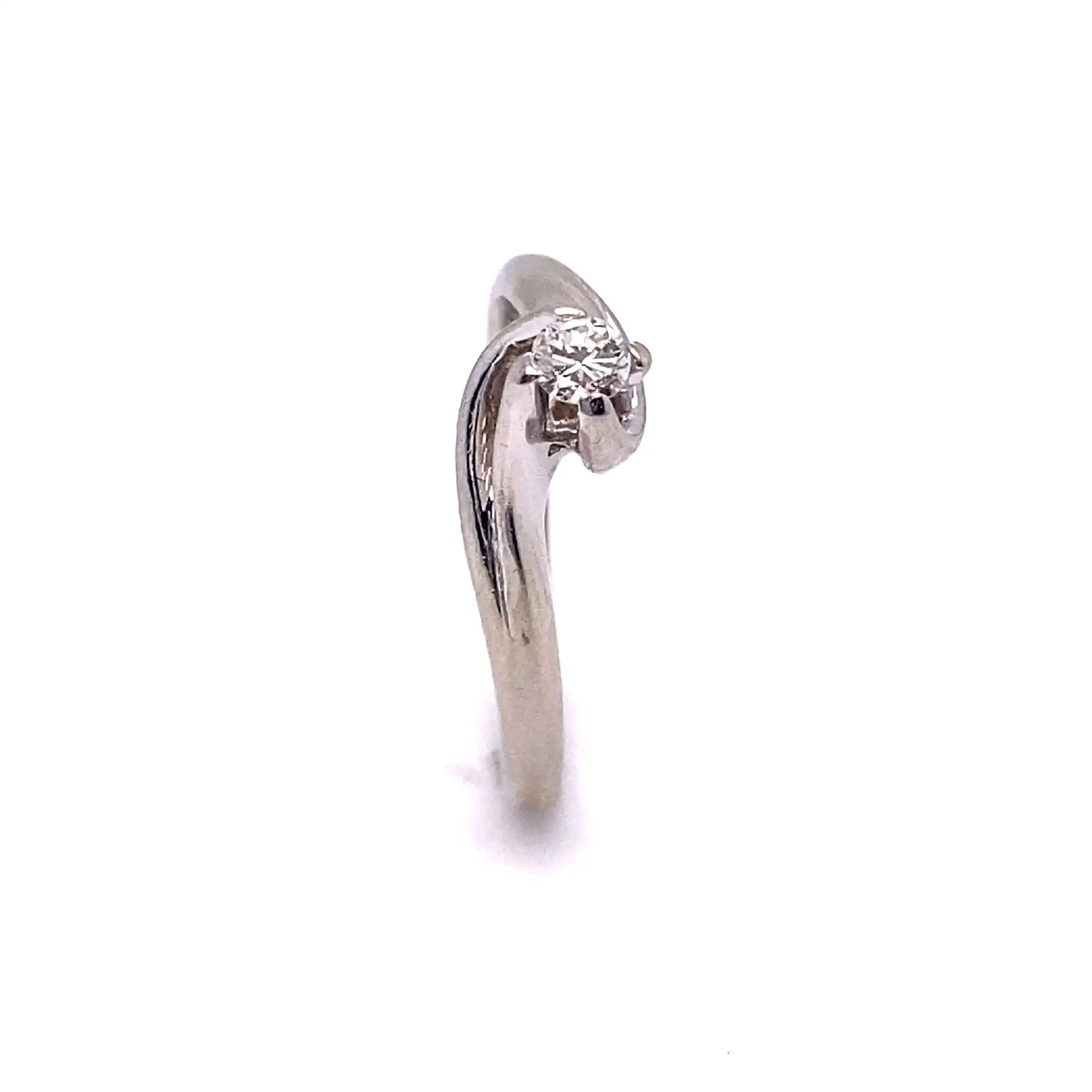 Ring Weißgold mit Brillant Ring Weißgold mit Brillant