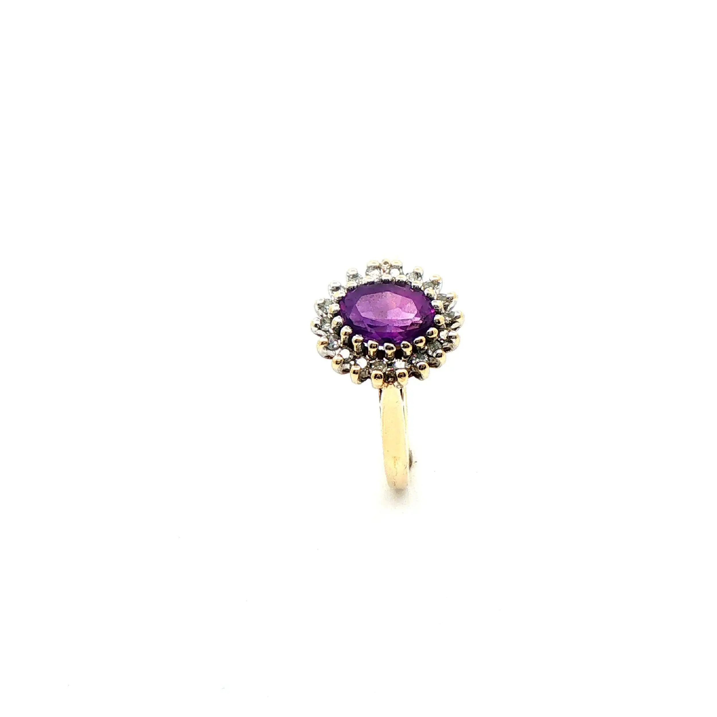 Ring Bicolor mit Diamanten und Amethyst