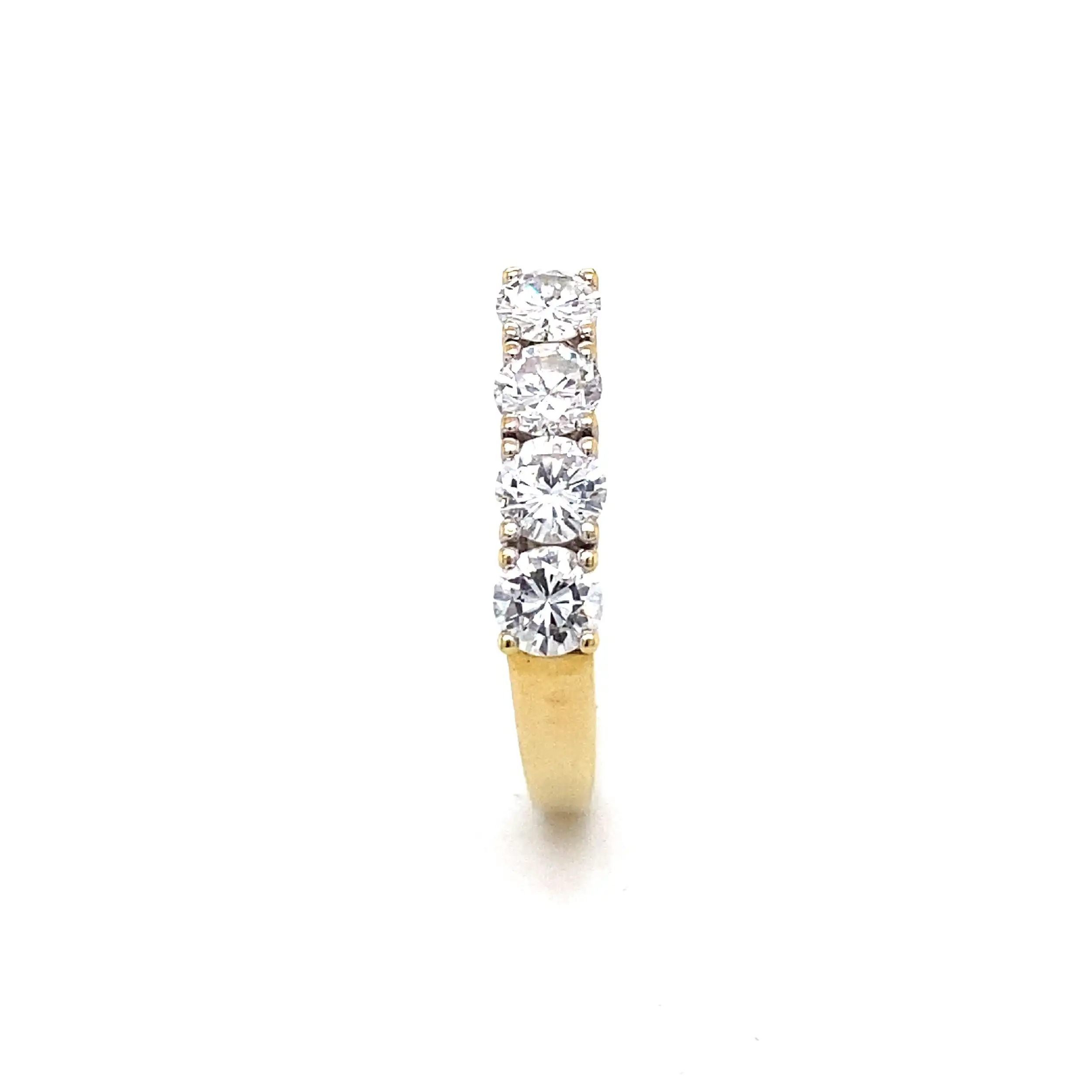 Ring Bicolor mit Brillanten, graviert mit 1,00ct Ring Bicolor mit Brillanten, graviert mit 1,00ct