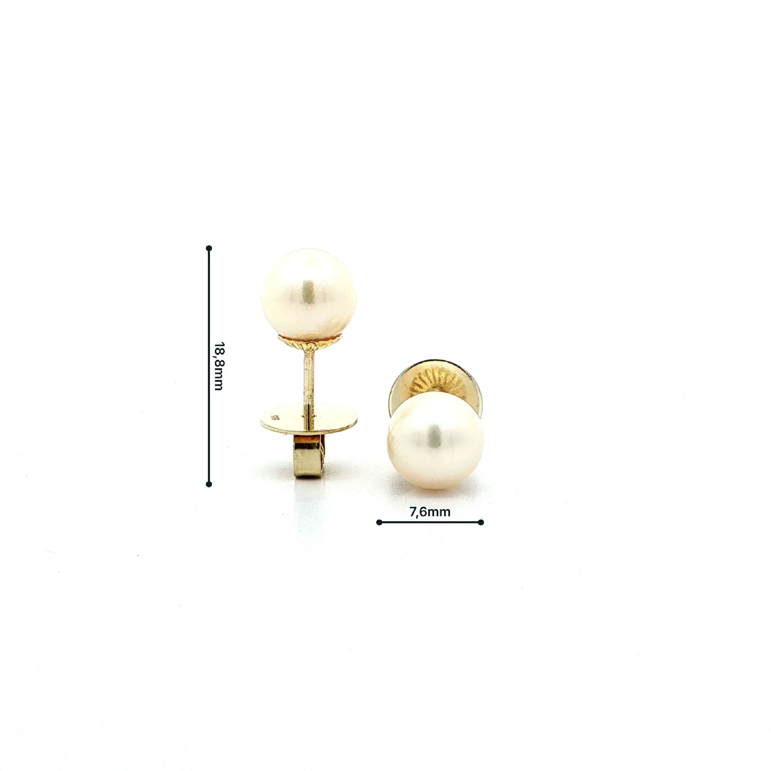 Ohrstecker Gelbgold mit Perle Ohrstecker Gelbgold mit Perle