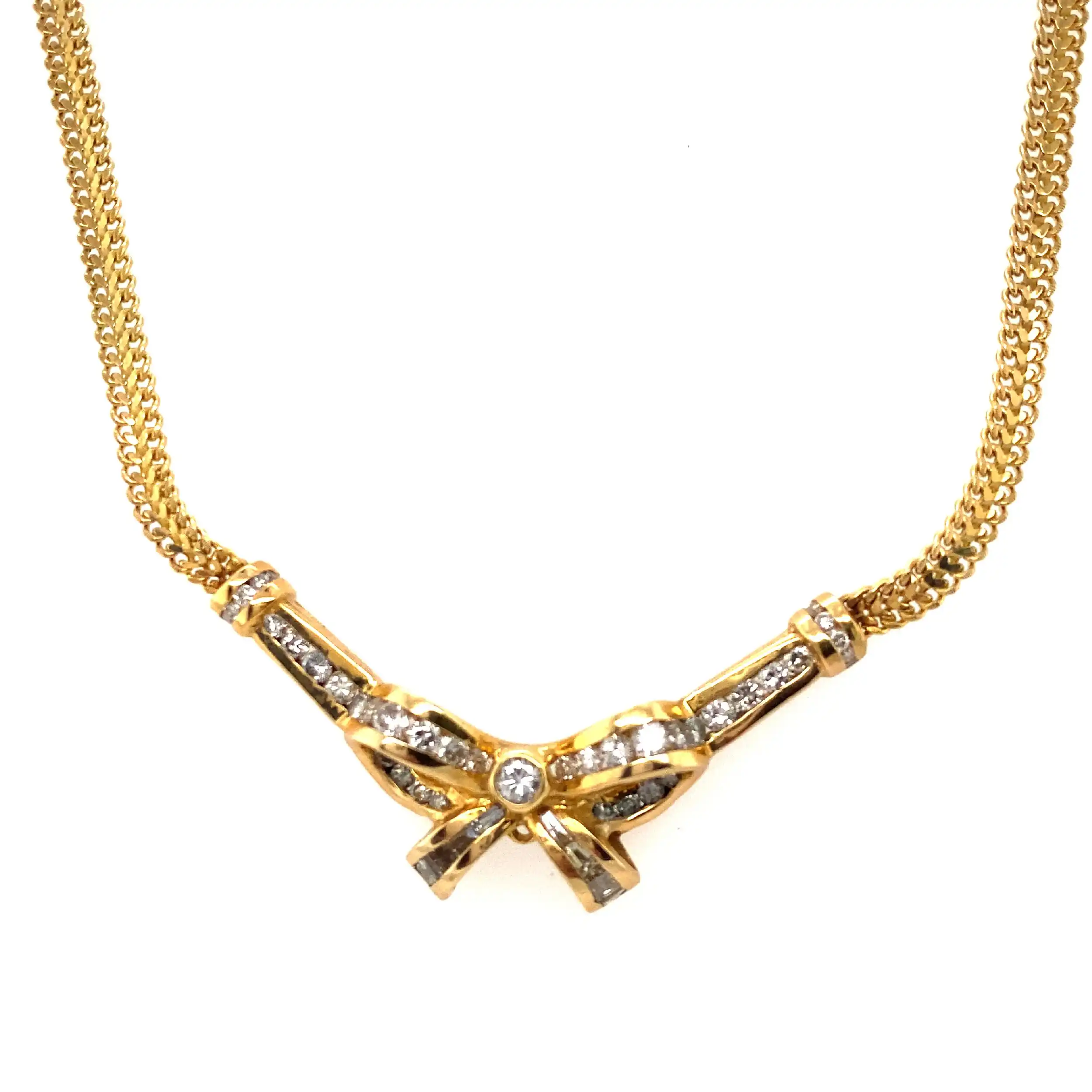 Collier Gelbgold mit Brillanten Collier Gelbgold mit Brillanten