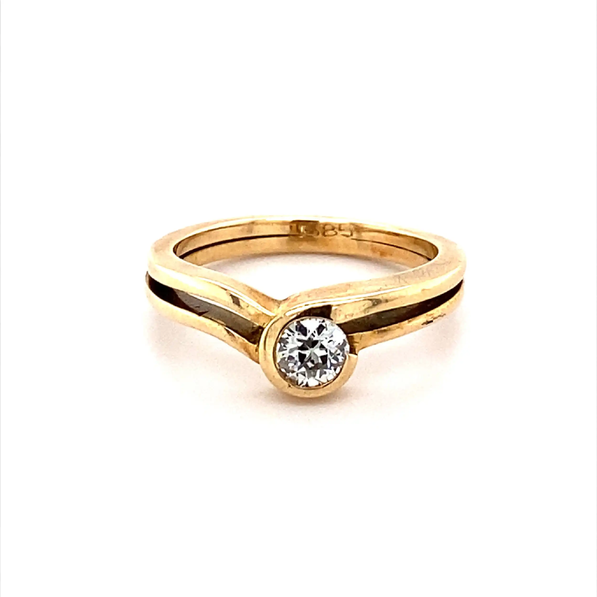 Ring Gelbgold mit Diamant Ring Gelbgold mit Diamant