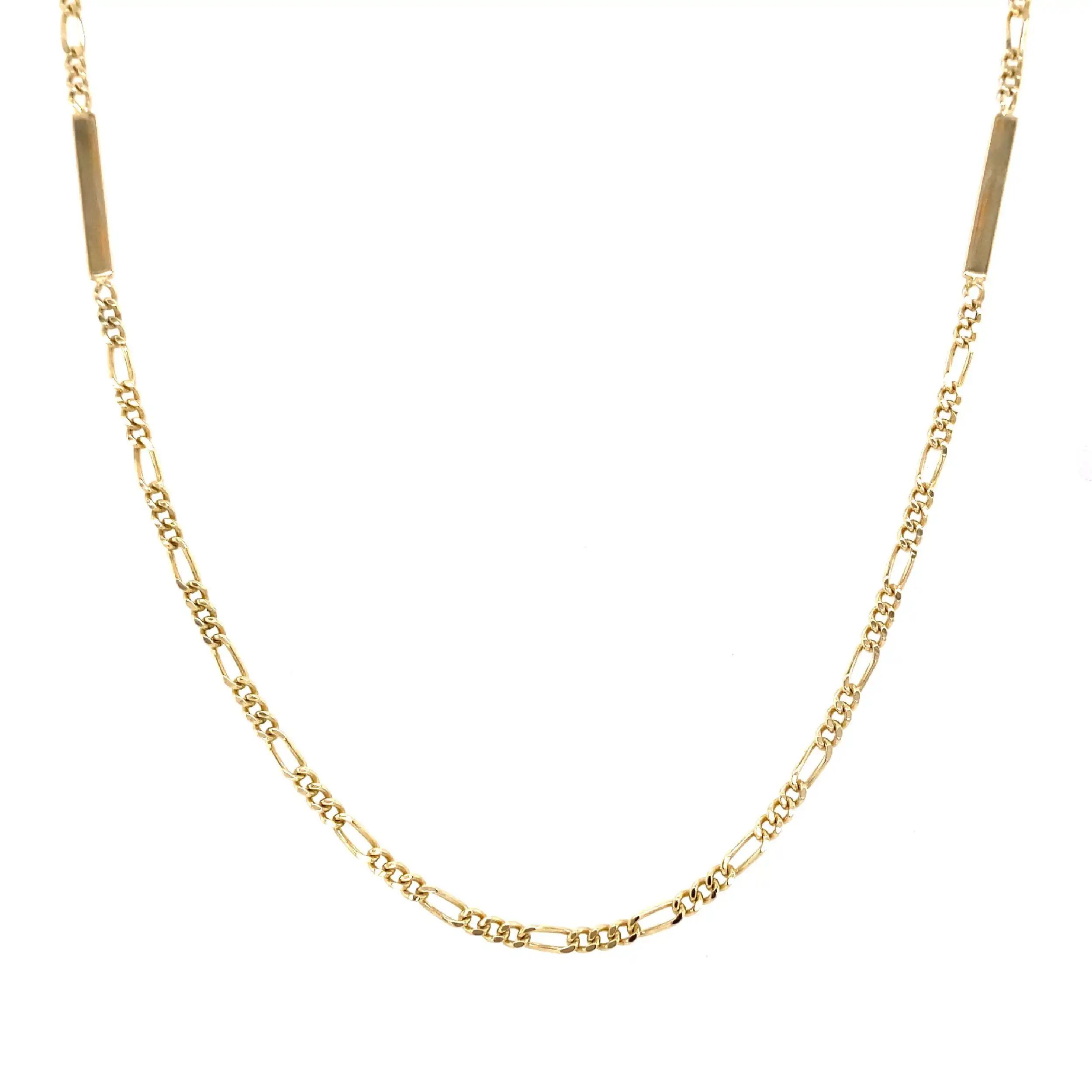 Figaro-Stäbchenkette Gelbgold Figaro-Stäbchenkette Gelbgold