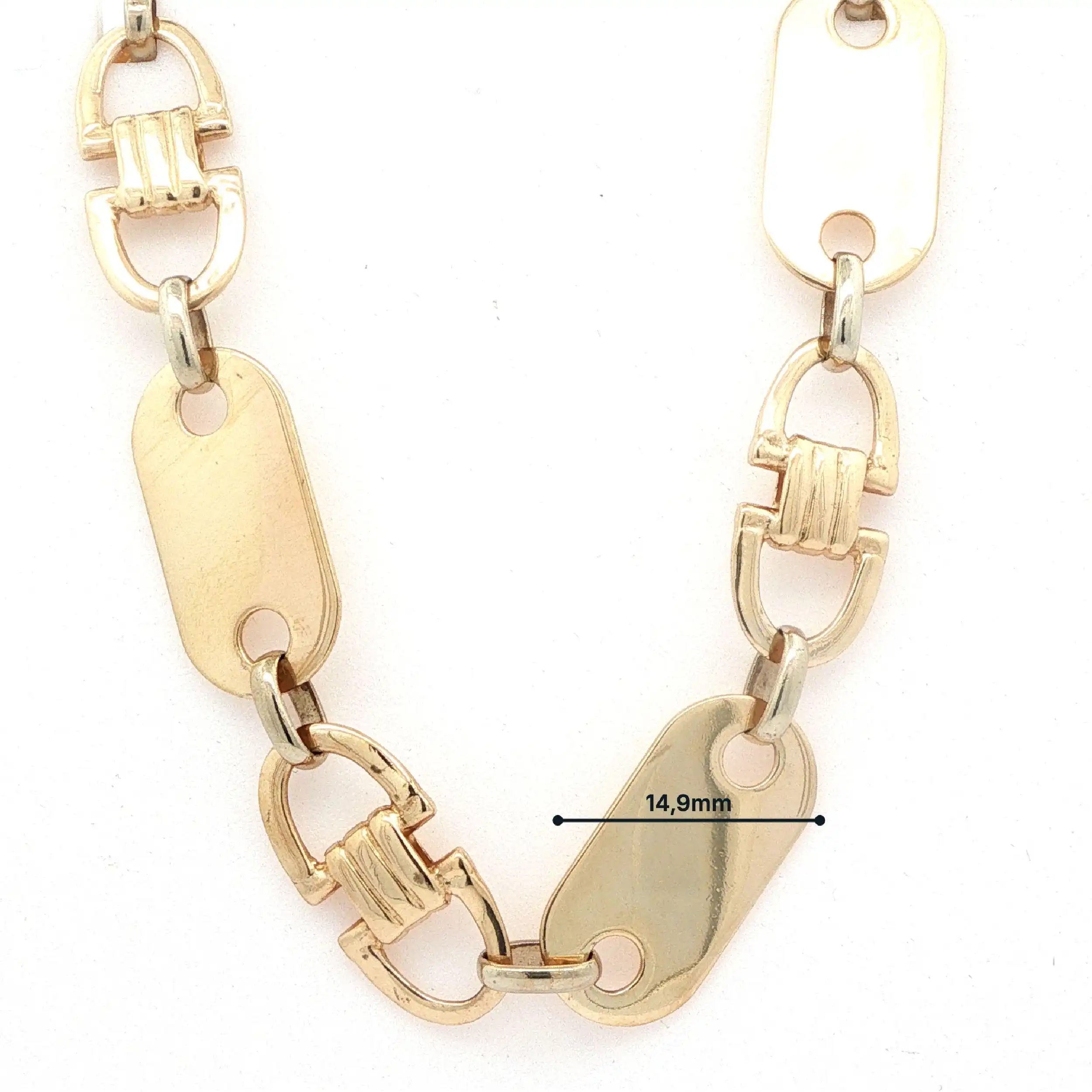 Plattenkette Gelbgold