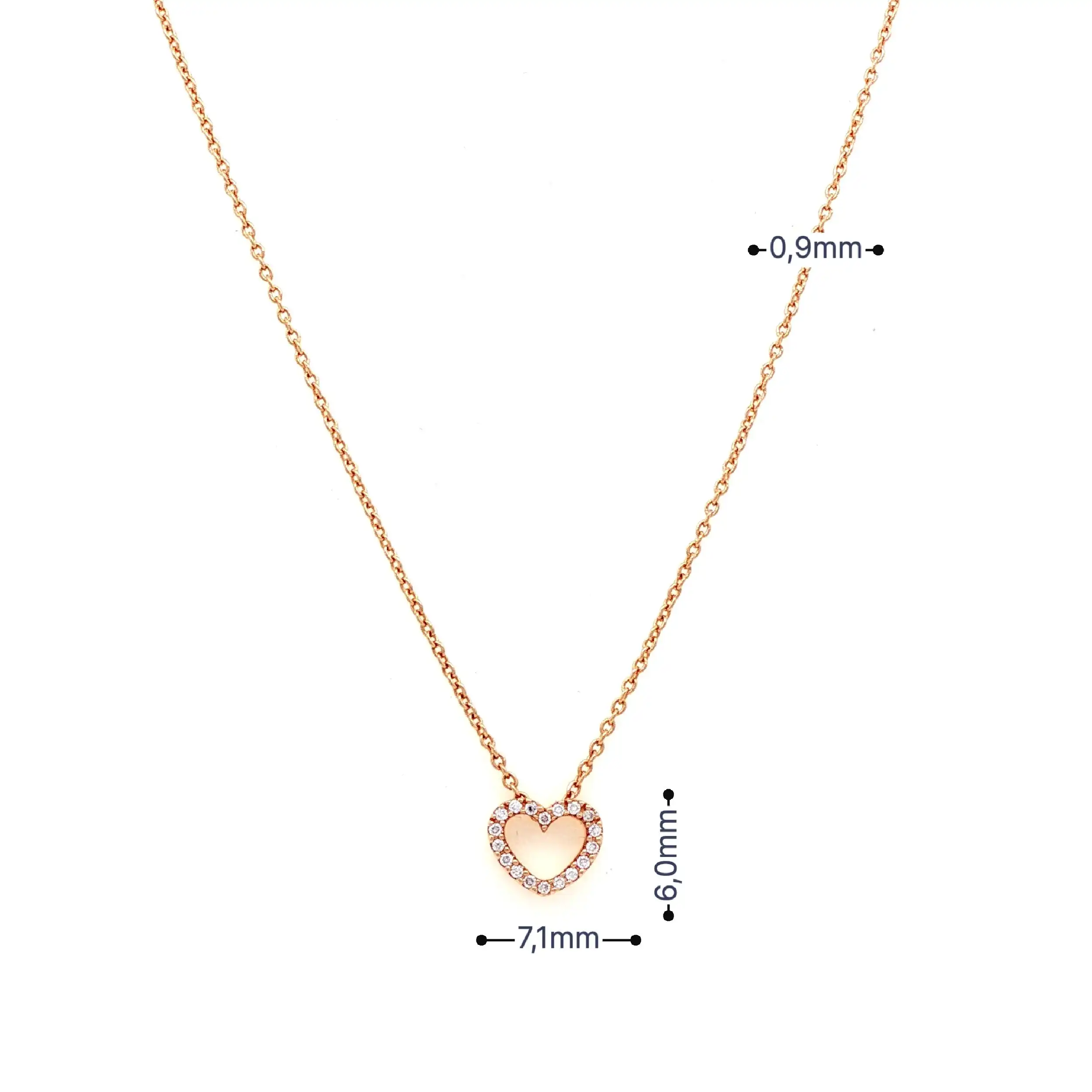 Ankercollier Roségold "Herz" mit Brillanten Ankercollier Roségold "Herz" mit Brillanten