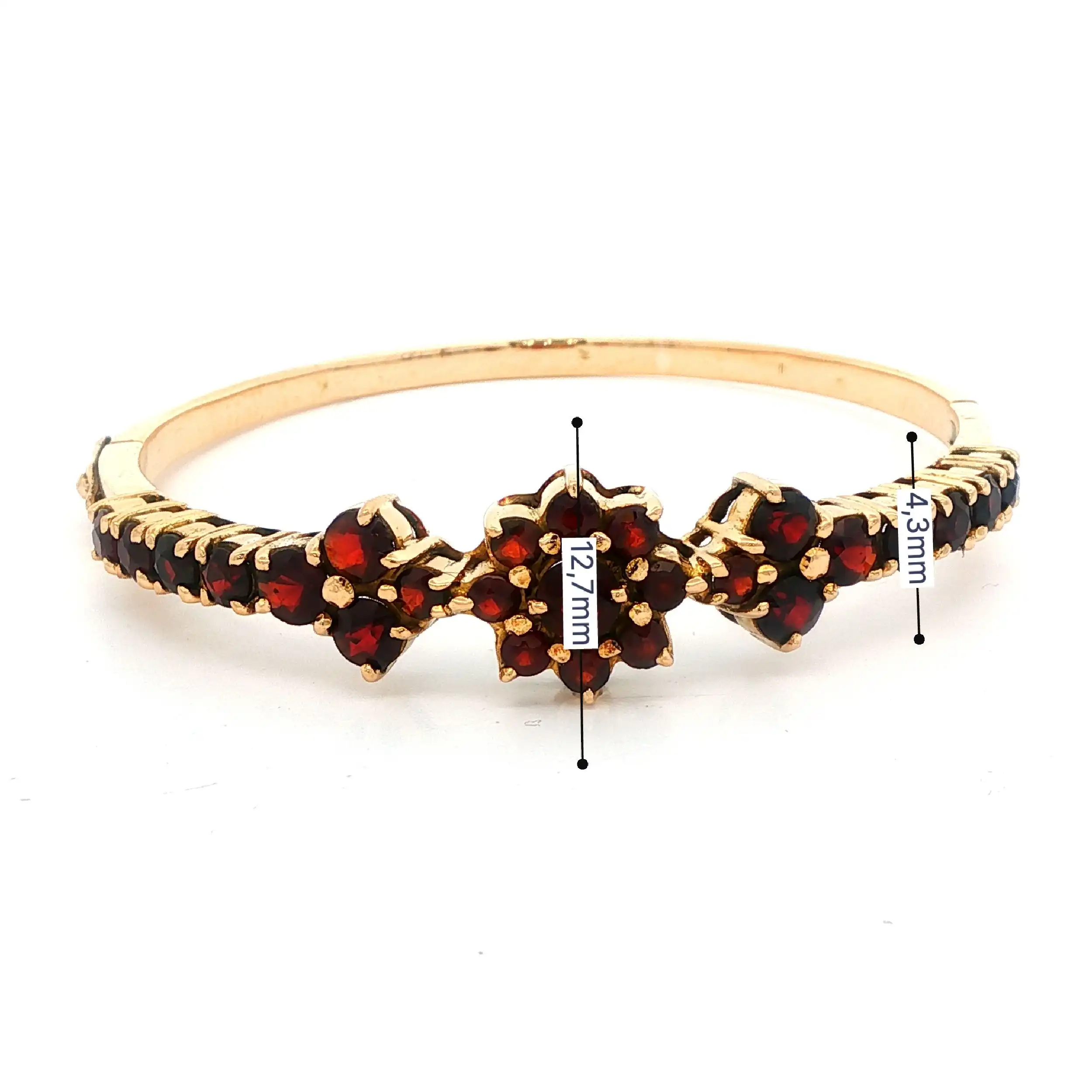 Armreif Gelbgold mit Granat
