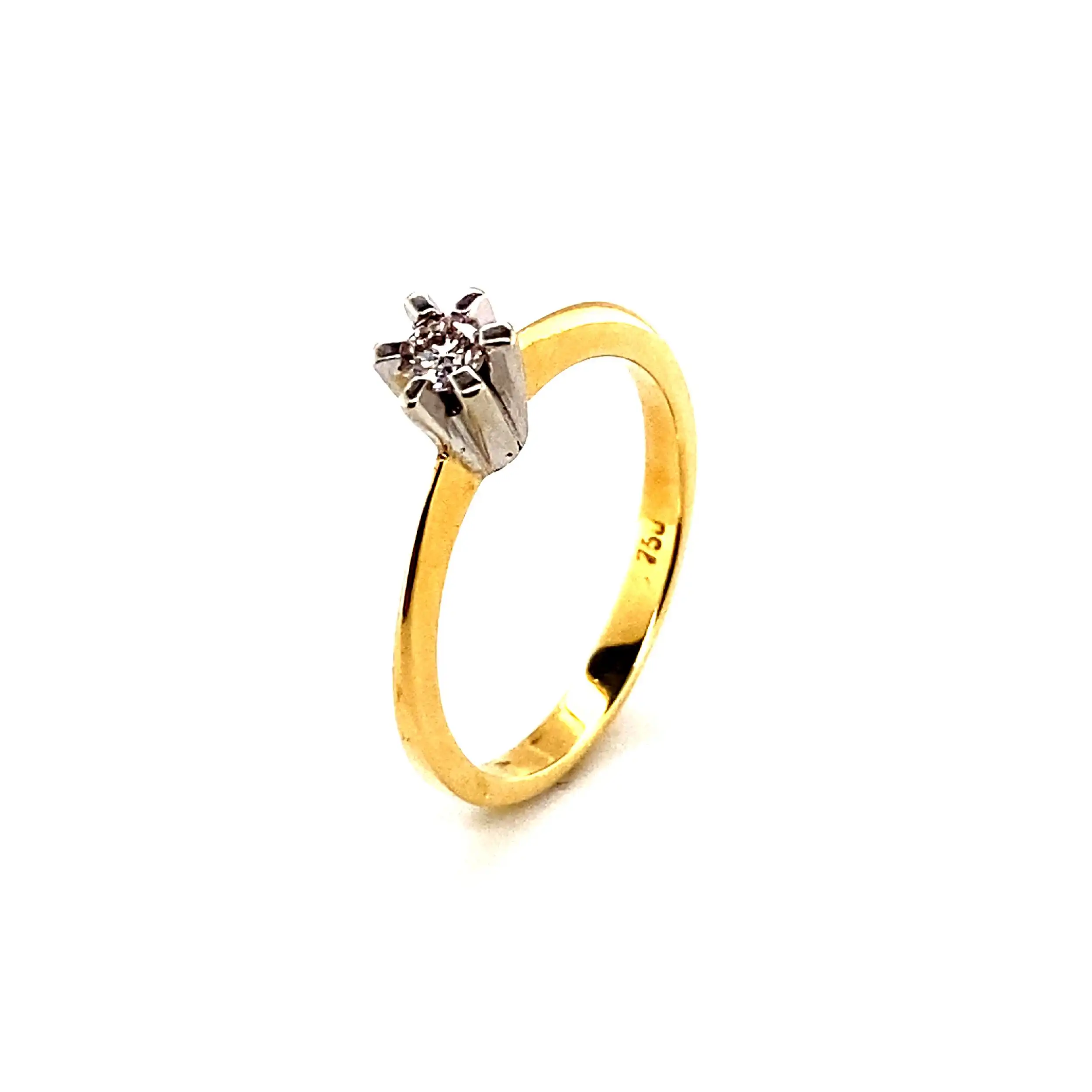 Ring Bicolor mit Brillant