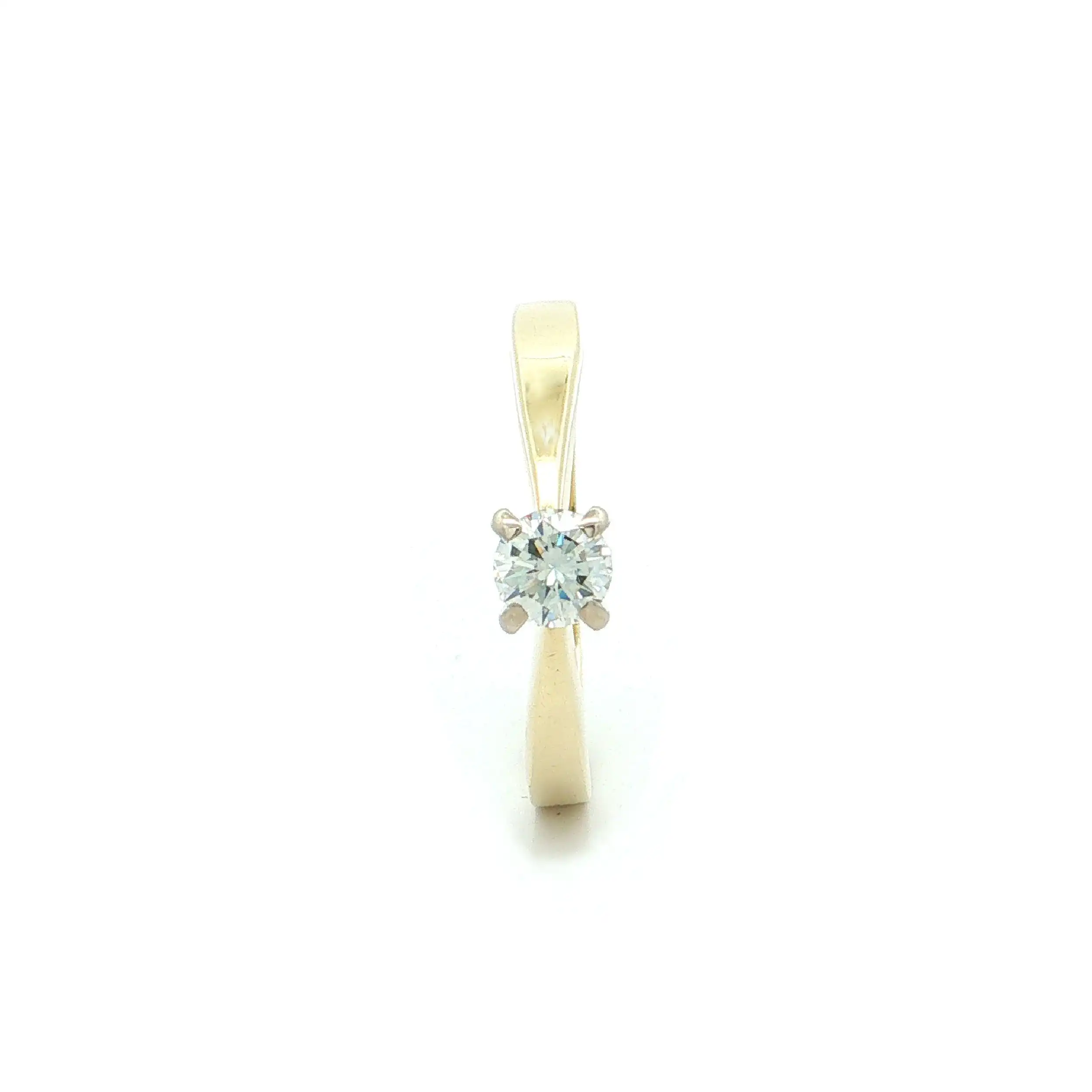 Ring Bicolor mit Brillant, graviert mit 0,29ct Ring Bicolor mit Brillant, graviert mit 0,29ct