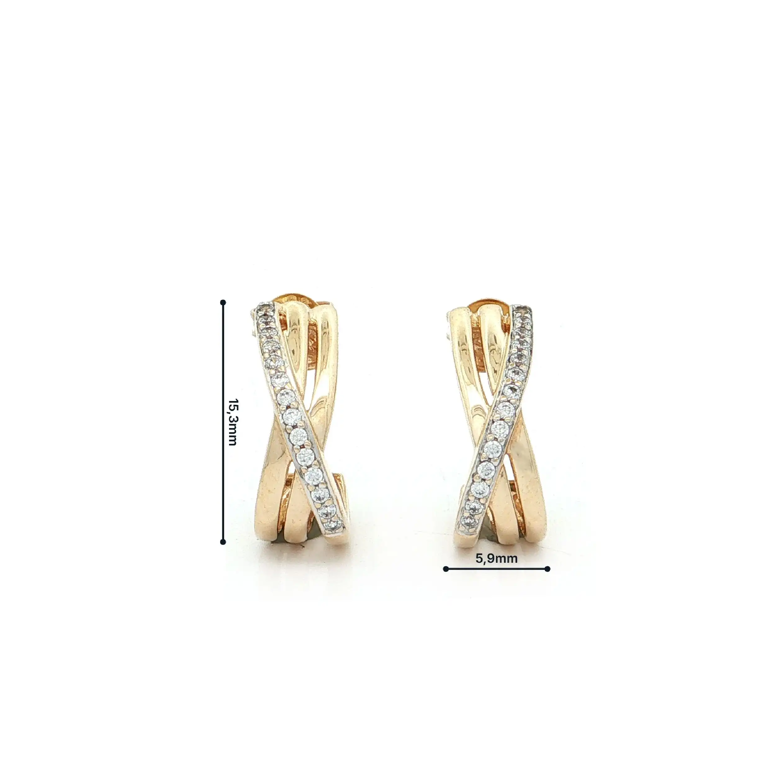 Ohrstecker Gelbgold mit Zirkonia Ohrstecker Gelbgold mit Zirkonia