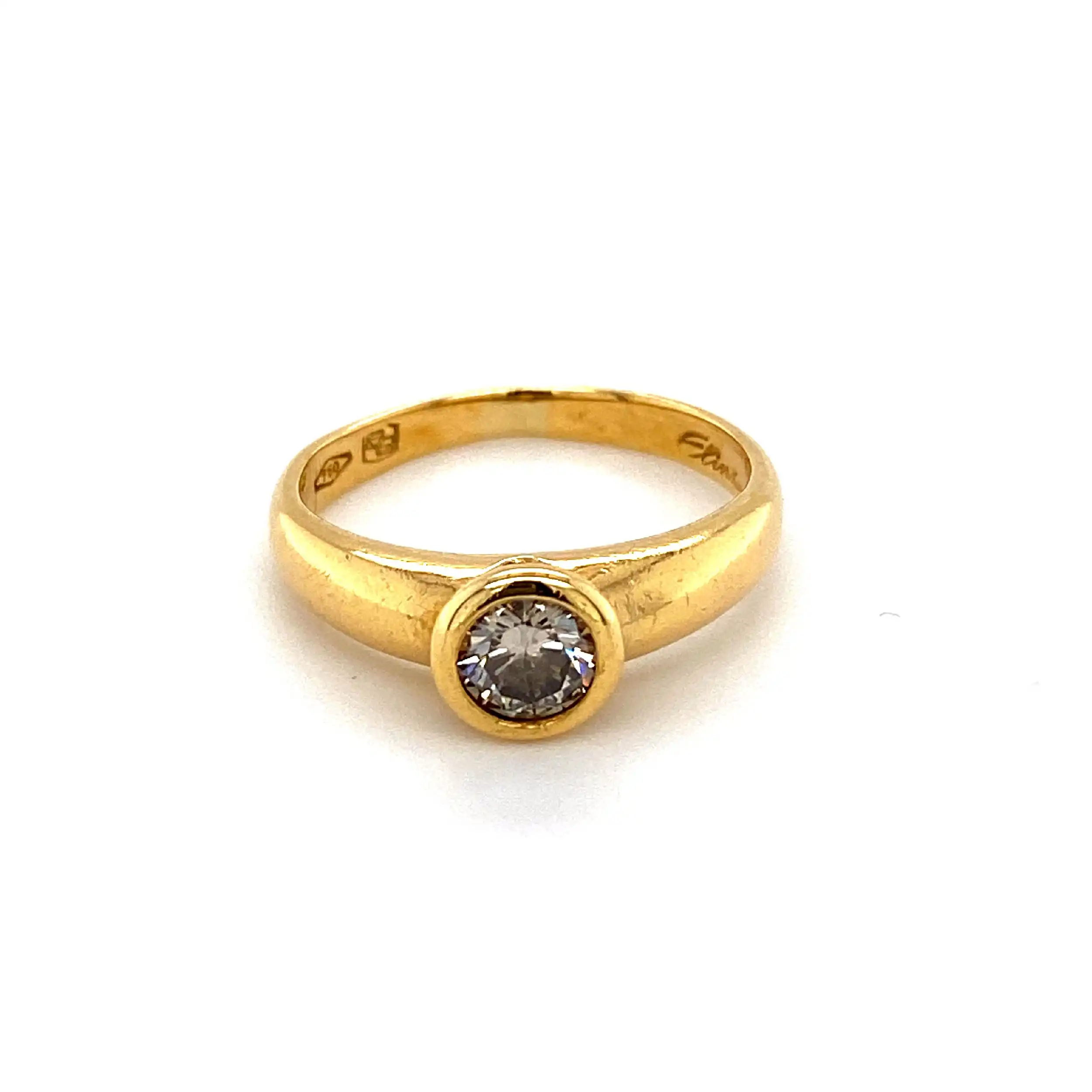 Ring Gelbgold mit Solitärbrillant Ring Gelbgold mit Solitärbrillant