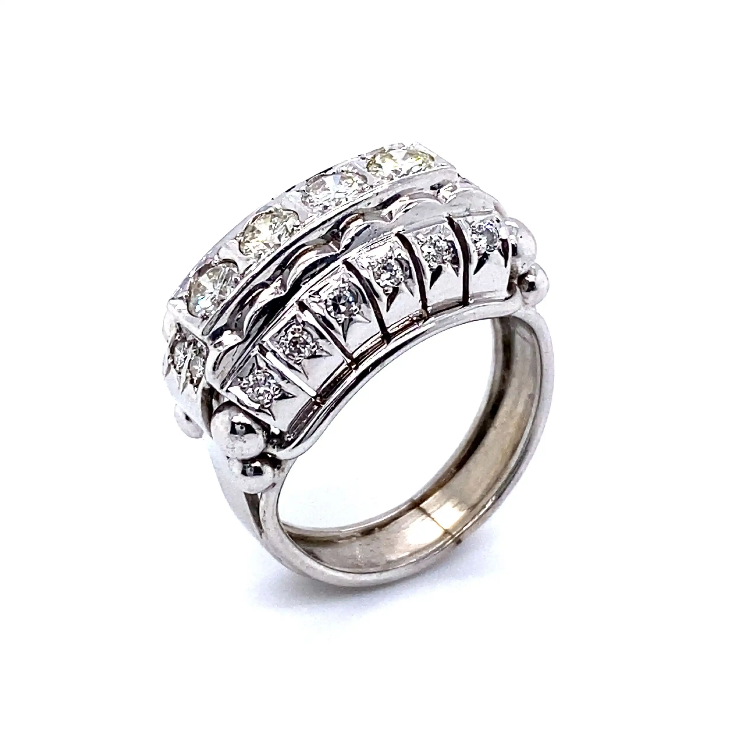 Ring Weißgold mit 20 Brillanten Ring Weißgold mit 20 Brillanten