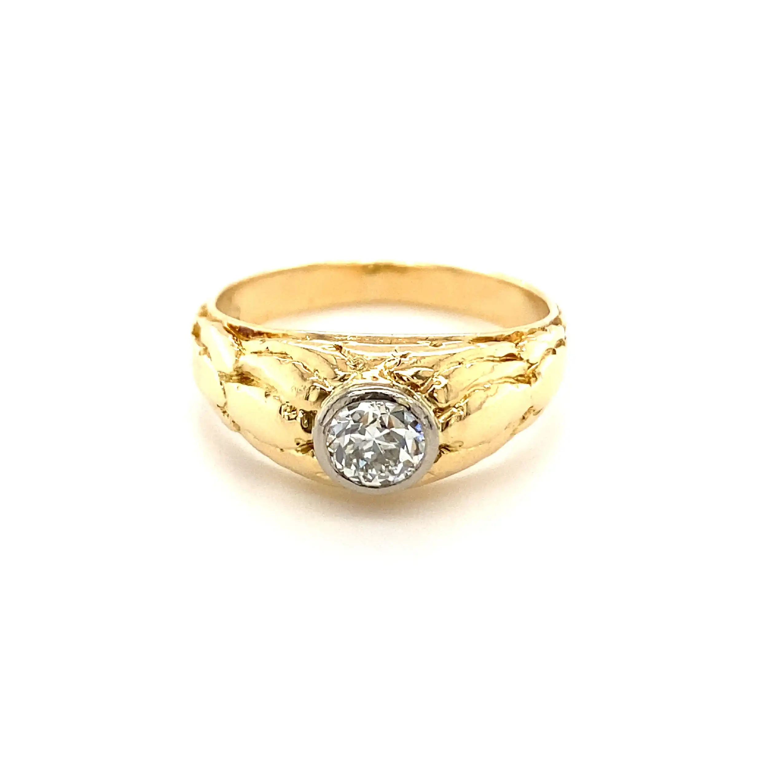 Ring Gelbgold mit Altschliff-Brillant
