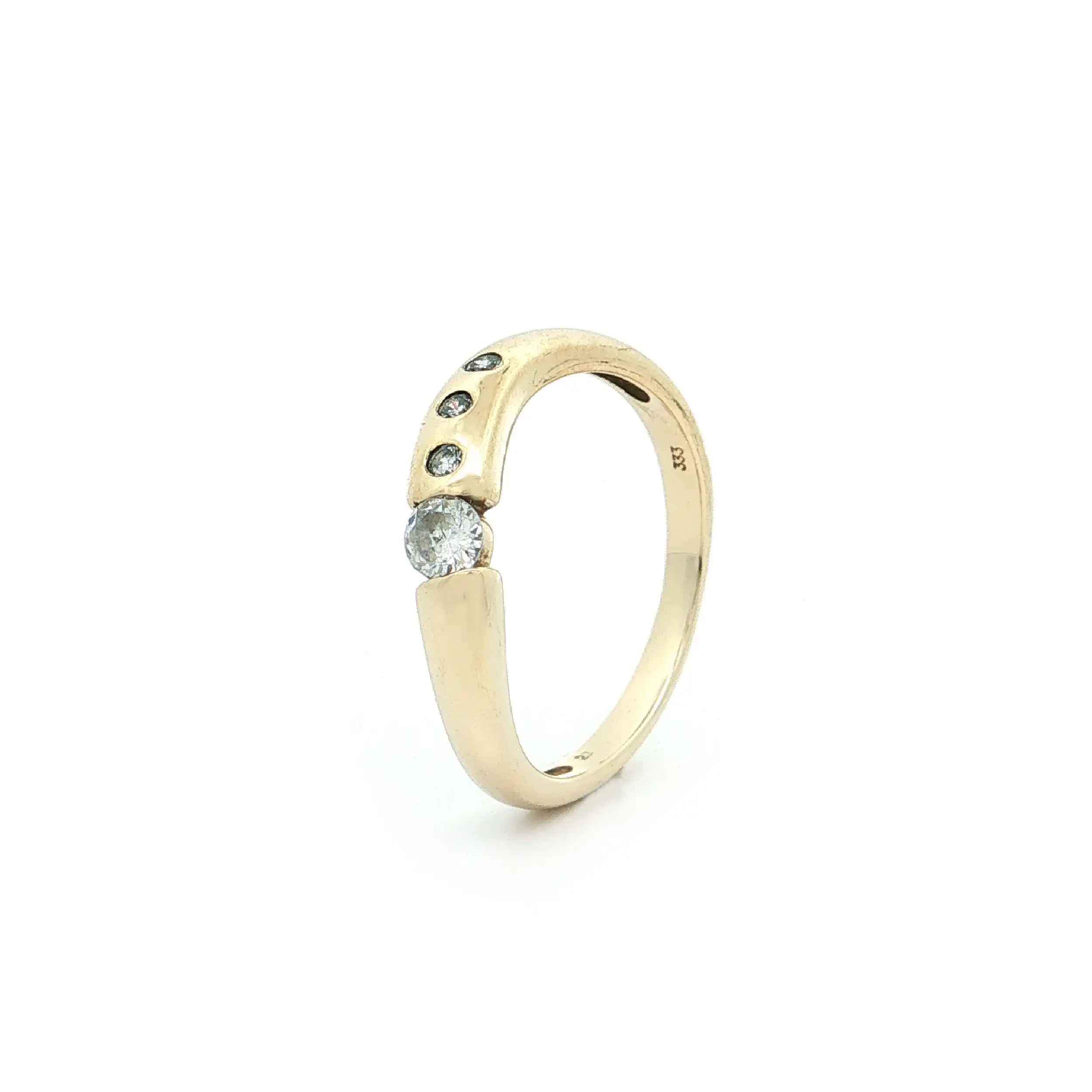 Ring Gelbgold geschwungen mit Zirkonia Ring Gelbgold geschwungen mit Zirkonia