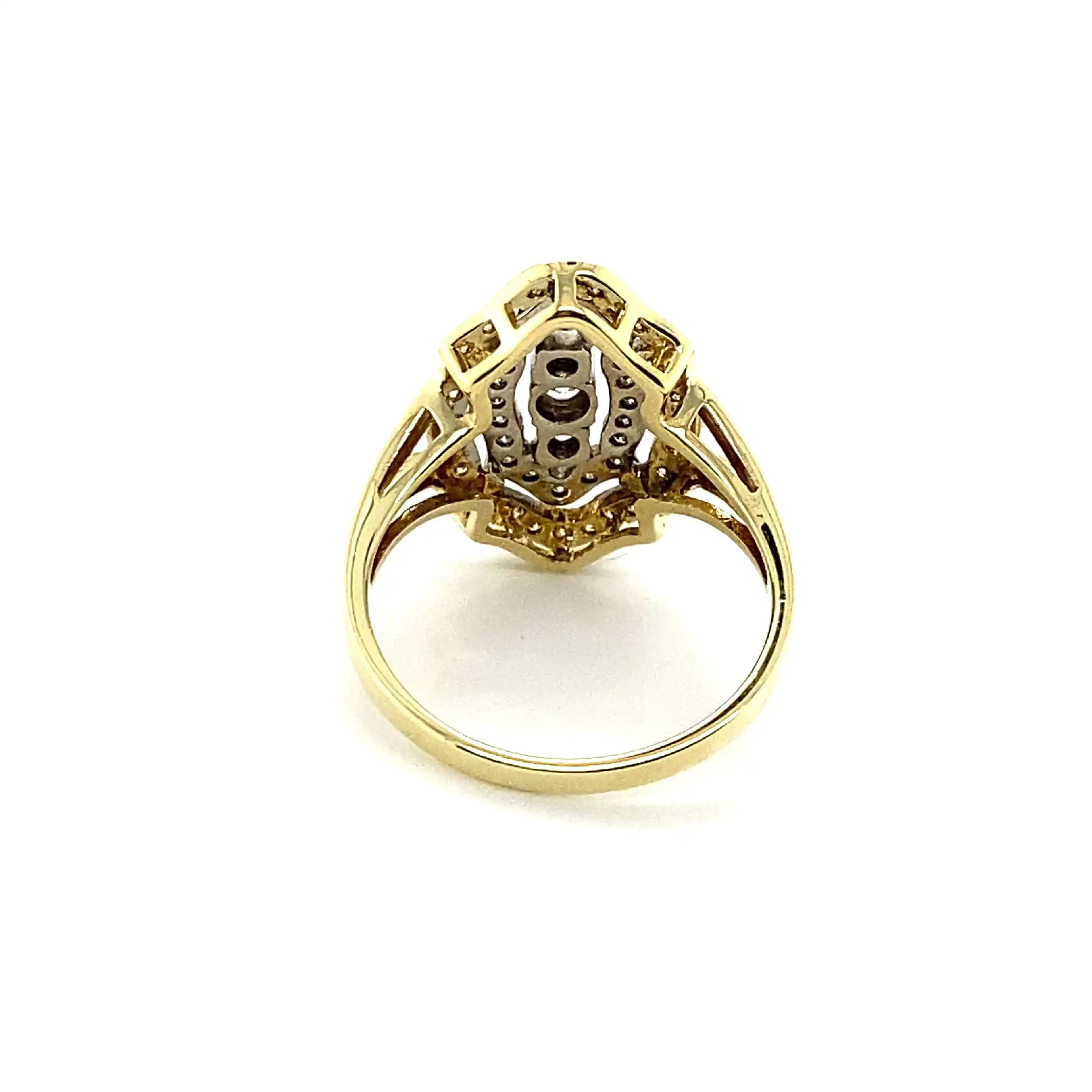 Ring Bicolor mit Brillanten und Diamanten Ring Bicolor mit Brillanten und Diamanten