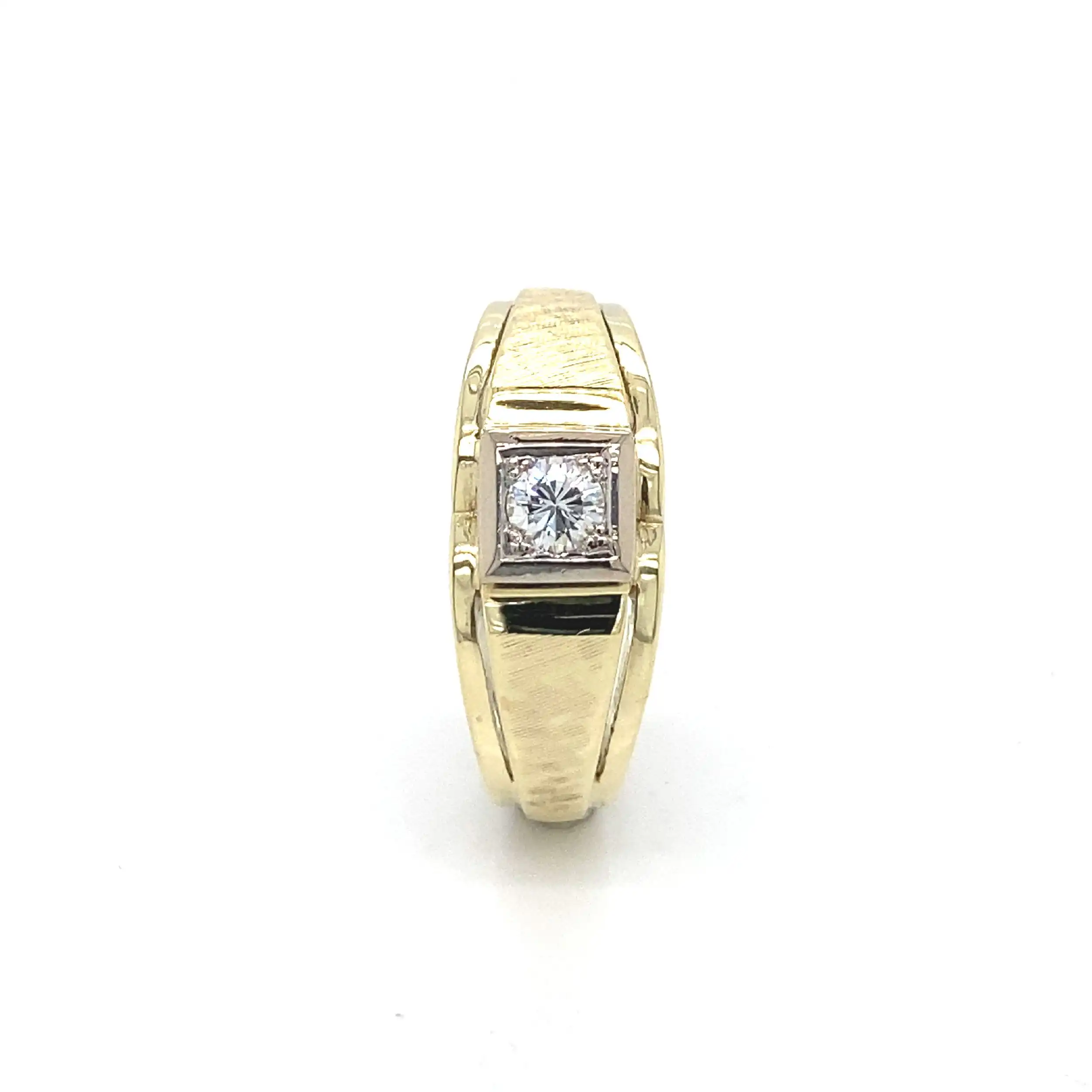 Herrenring Bicolor mit Brillant Herrenring Bicolor mit Brillant