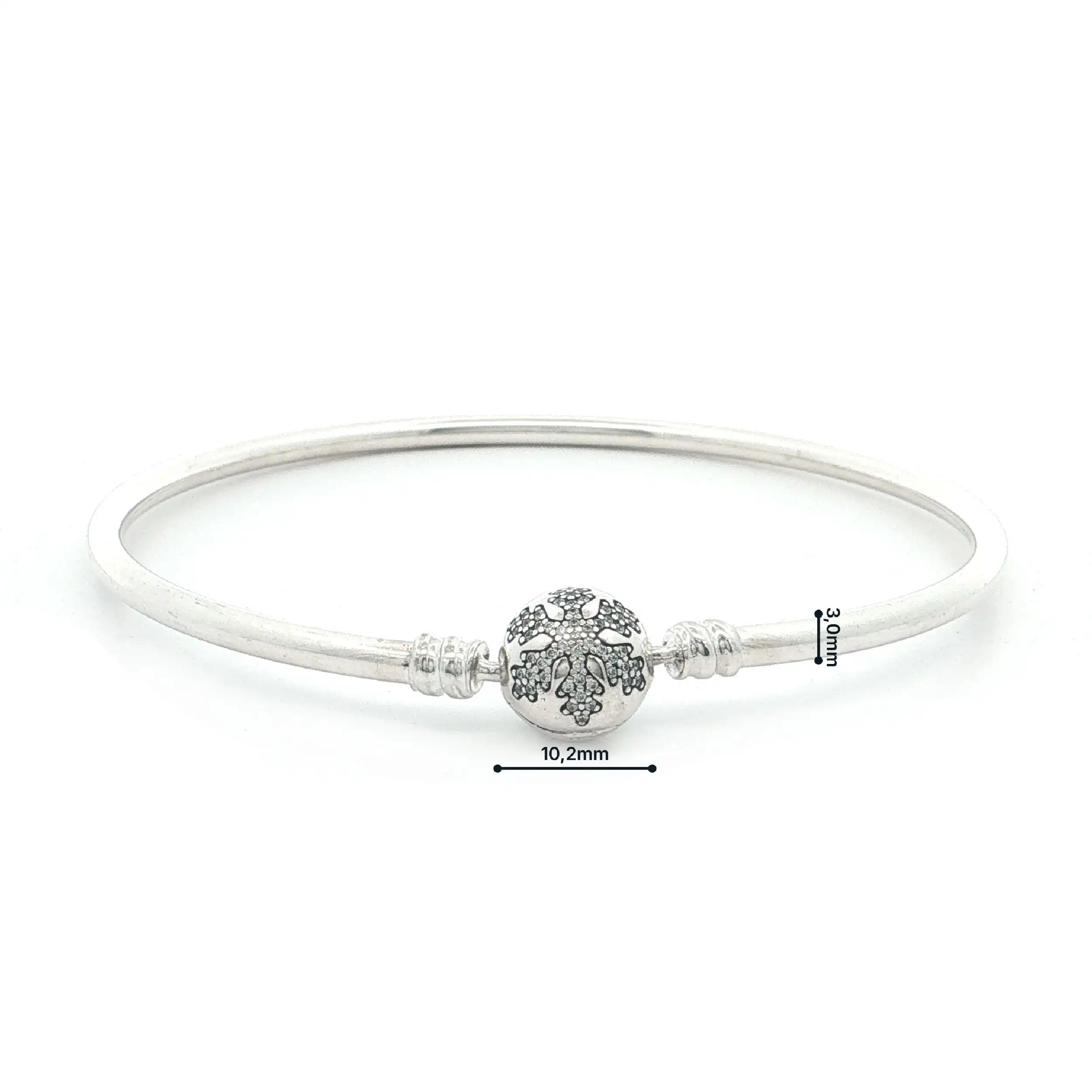 Armreif "Pandora" Verschluß Schneeflocke mit Zirkonia Armreif "Pandora" Verschluß Schneeflocke mit Zirkonia