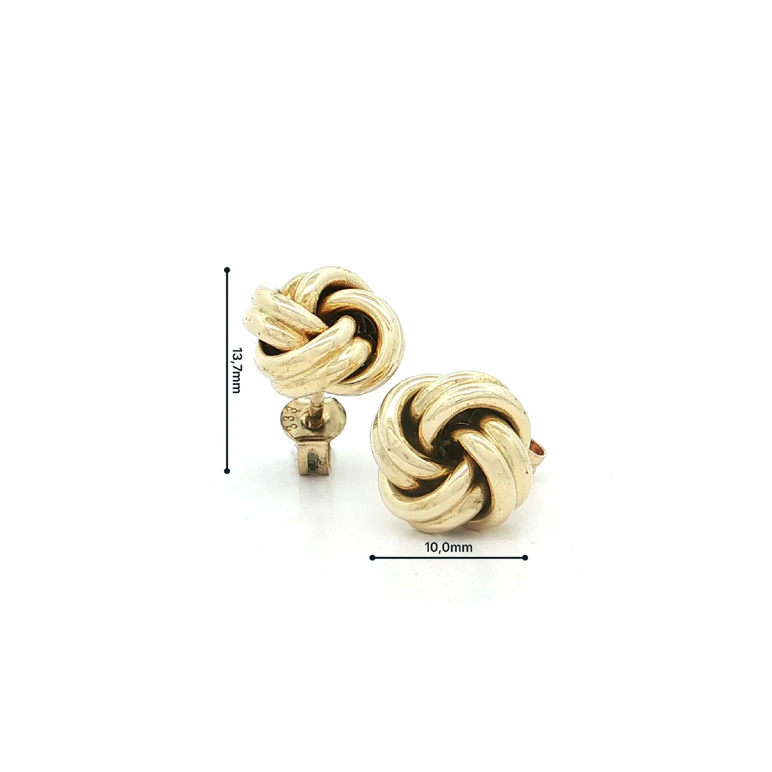 Ohrstecker Gelbgold Knoten Ohrstecker Gelbgold Knoten