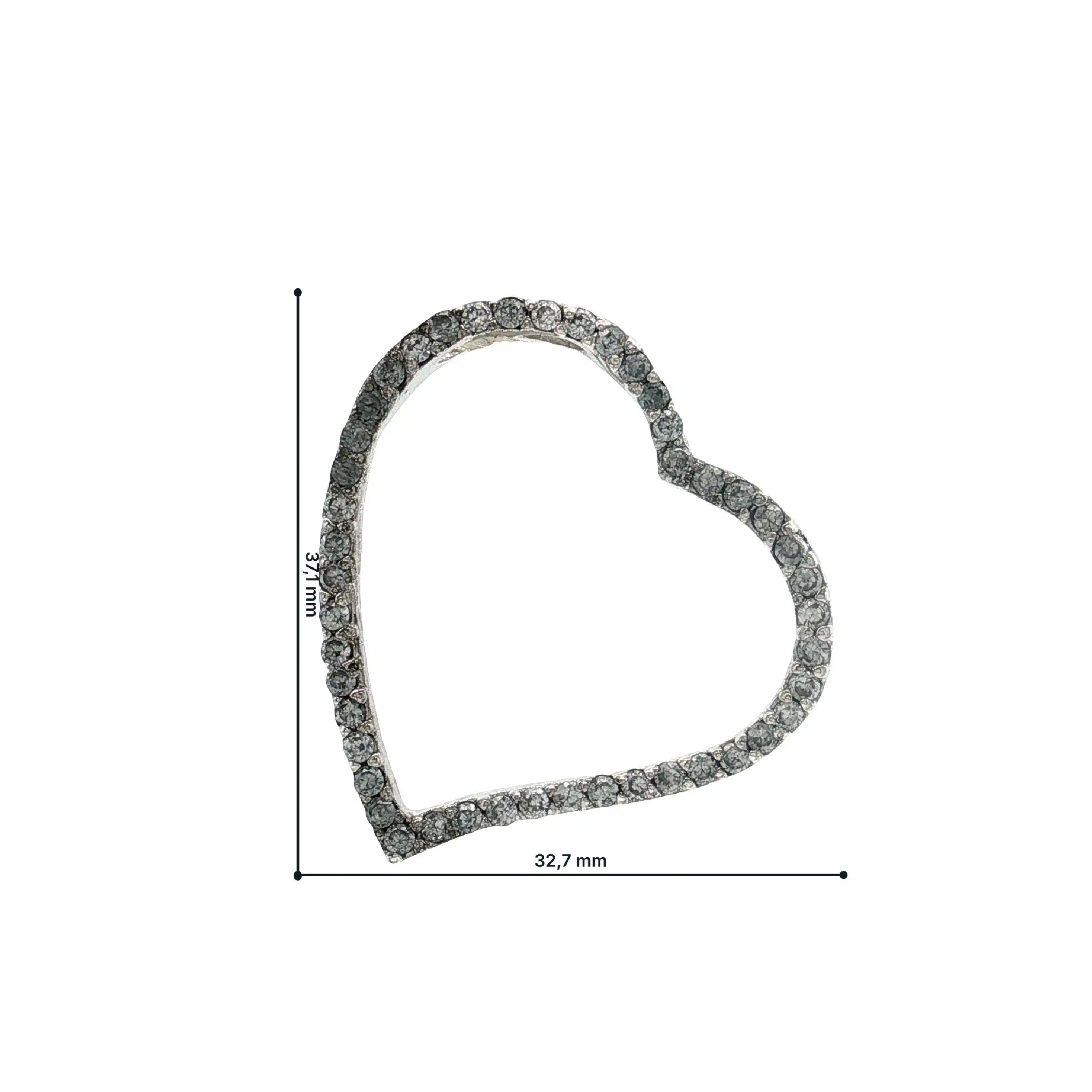 Anhänger Silber Herz mit Zirkonia