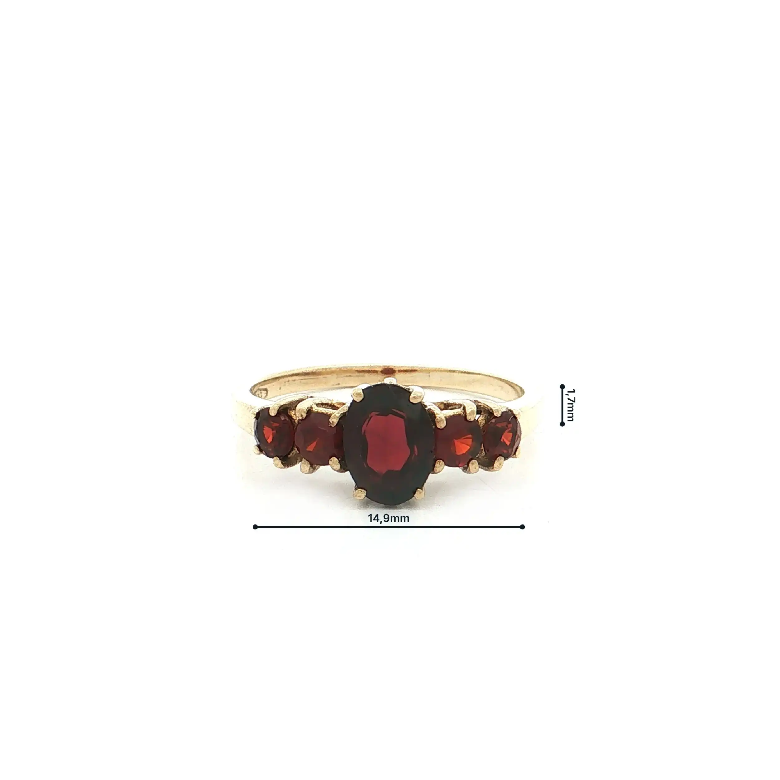 Ring Gelbgold mit Granat Ring Gelbgold mit Granat