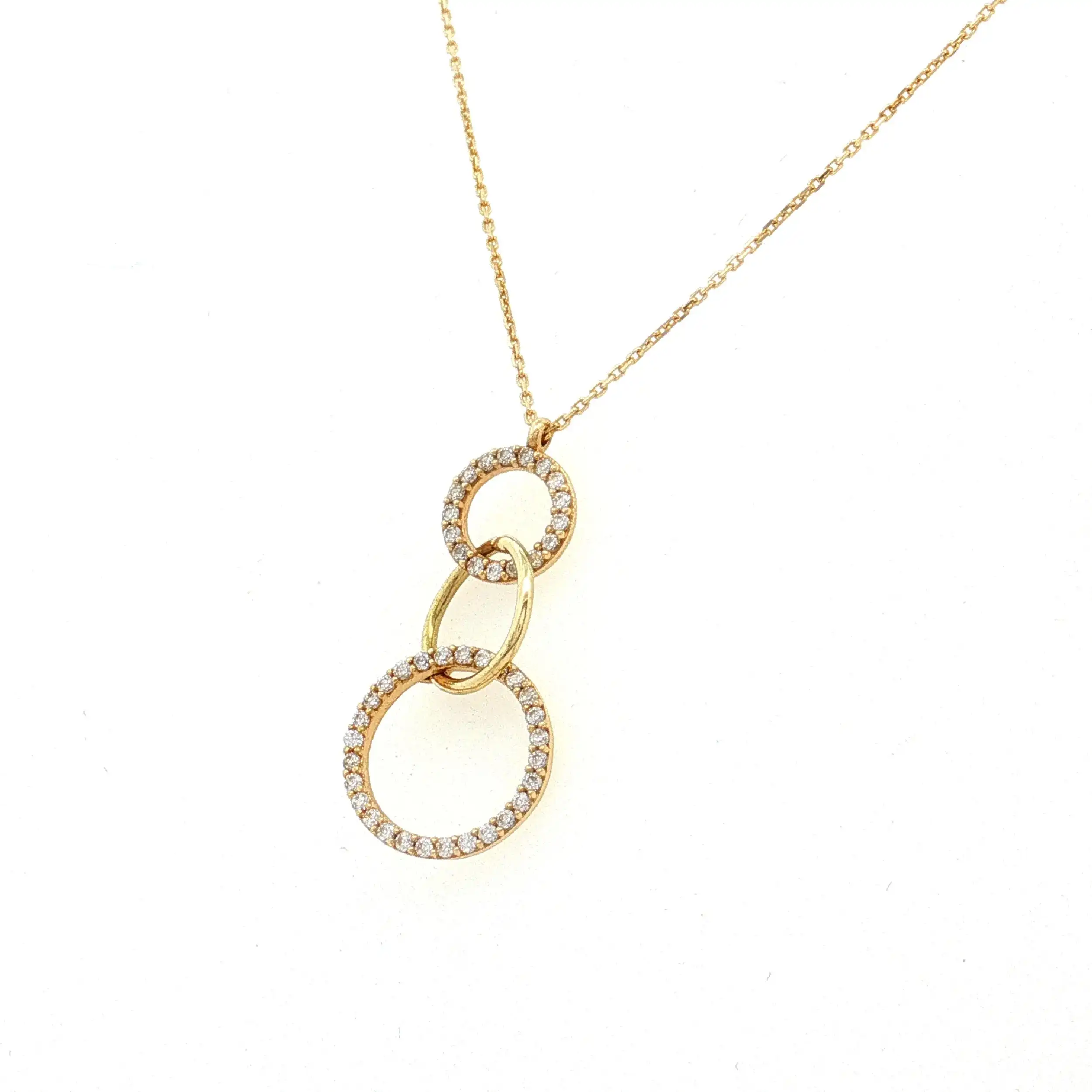 Kette mit Anhänger Gelbgold mit Zirkonia Kette mit Anhänger Gelbgold mit Zirkonia