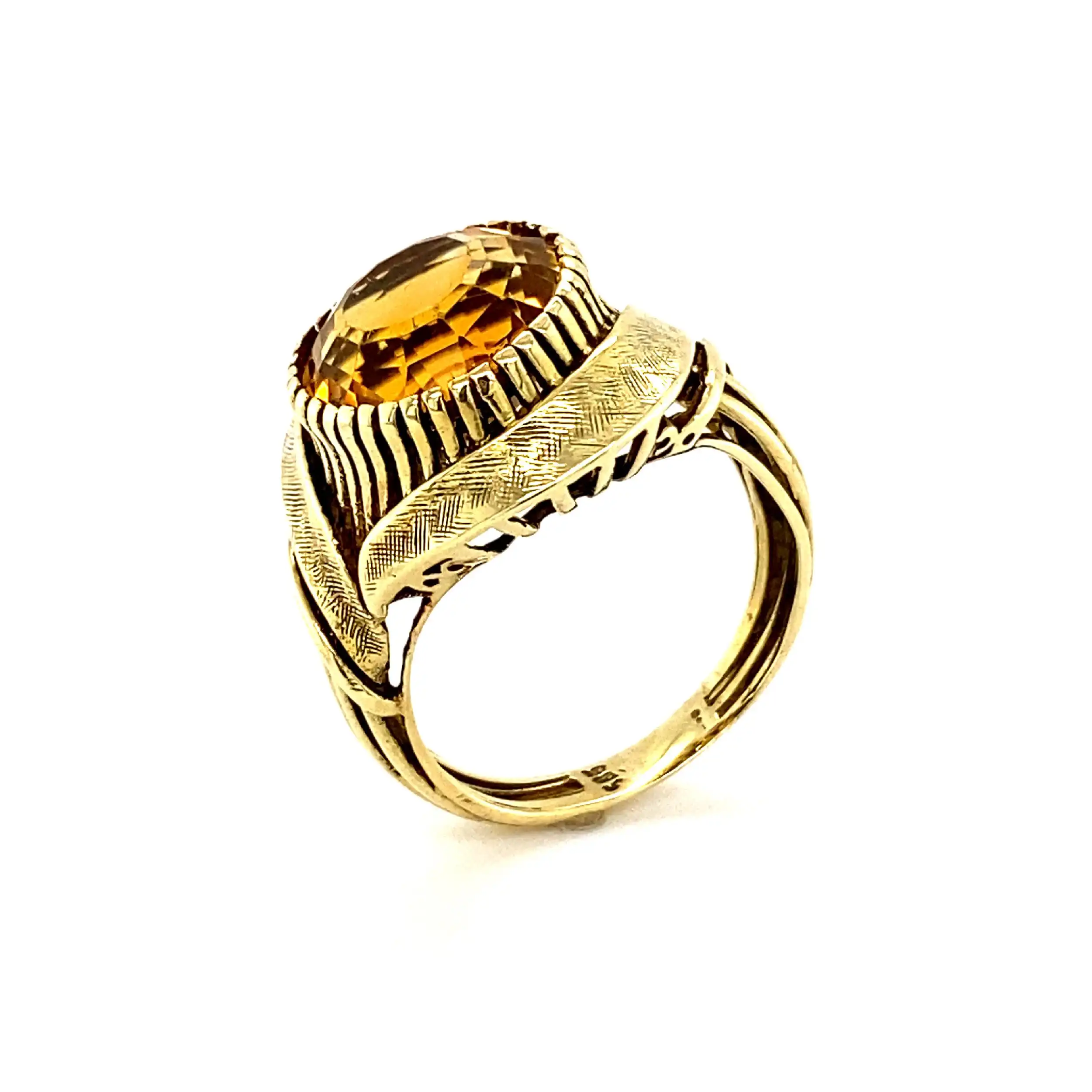 Ring Gelbgold mit Citrin
