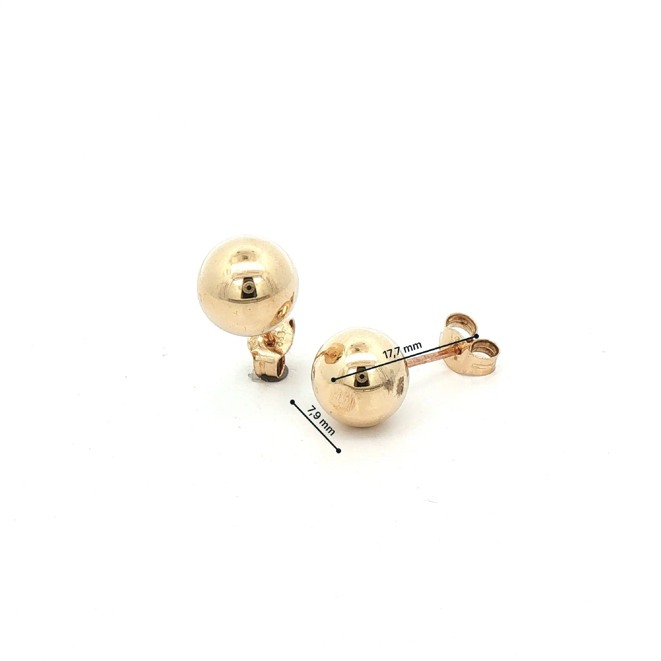 Ohrstecker Gelbgold Kugel Ohrstecker Gelbgold Kugel