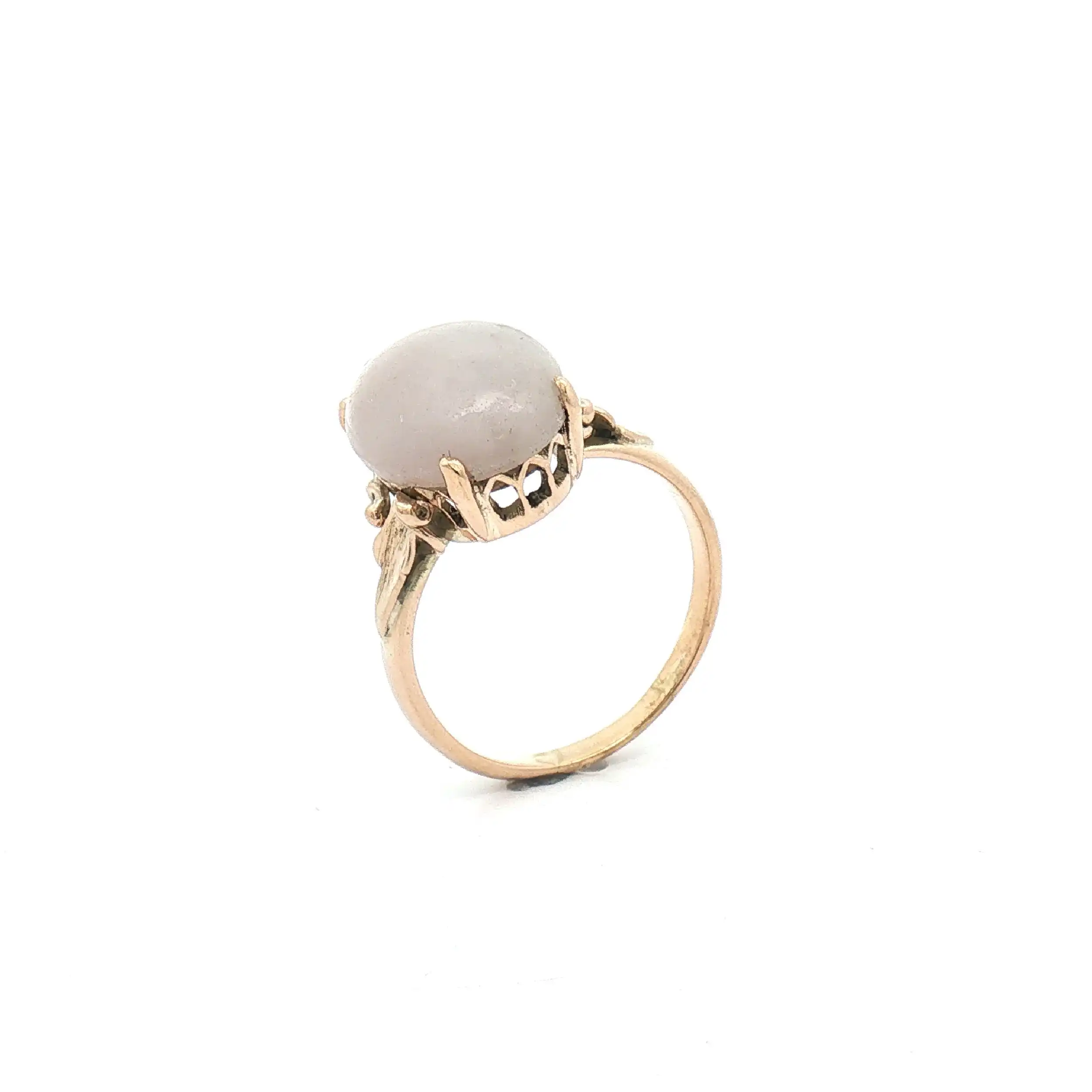 Ring Gelbgold mit Mondstein Cabochon