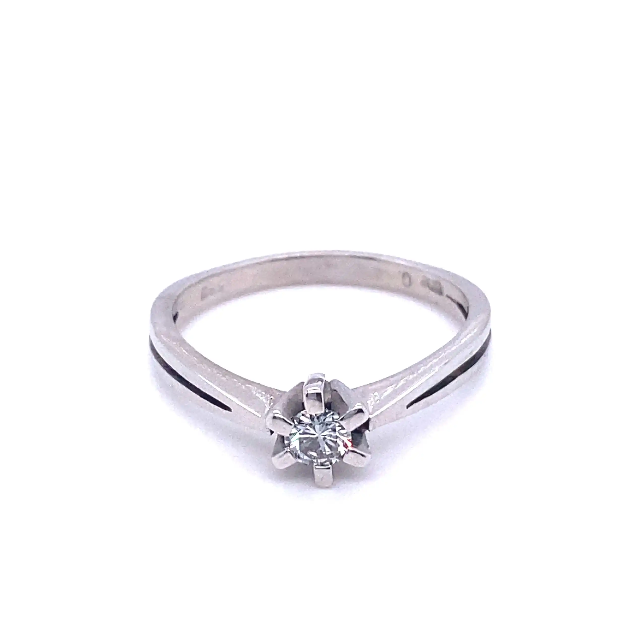 Ring Weißgold mit Solitär Brillant Ring Weißgold mit Solitär Brillant