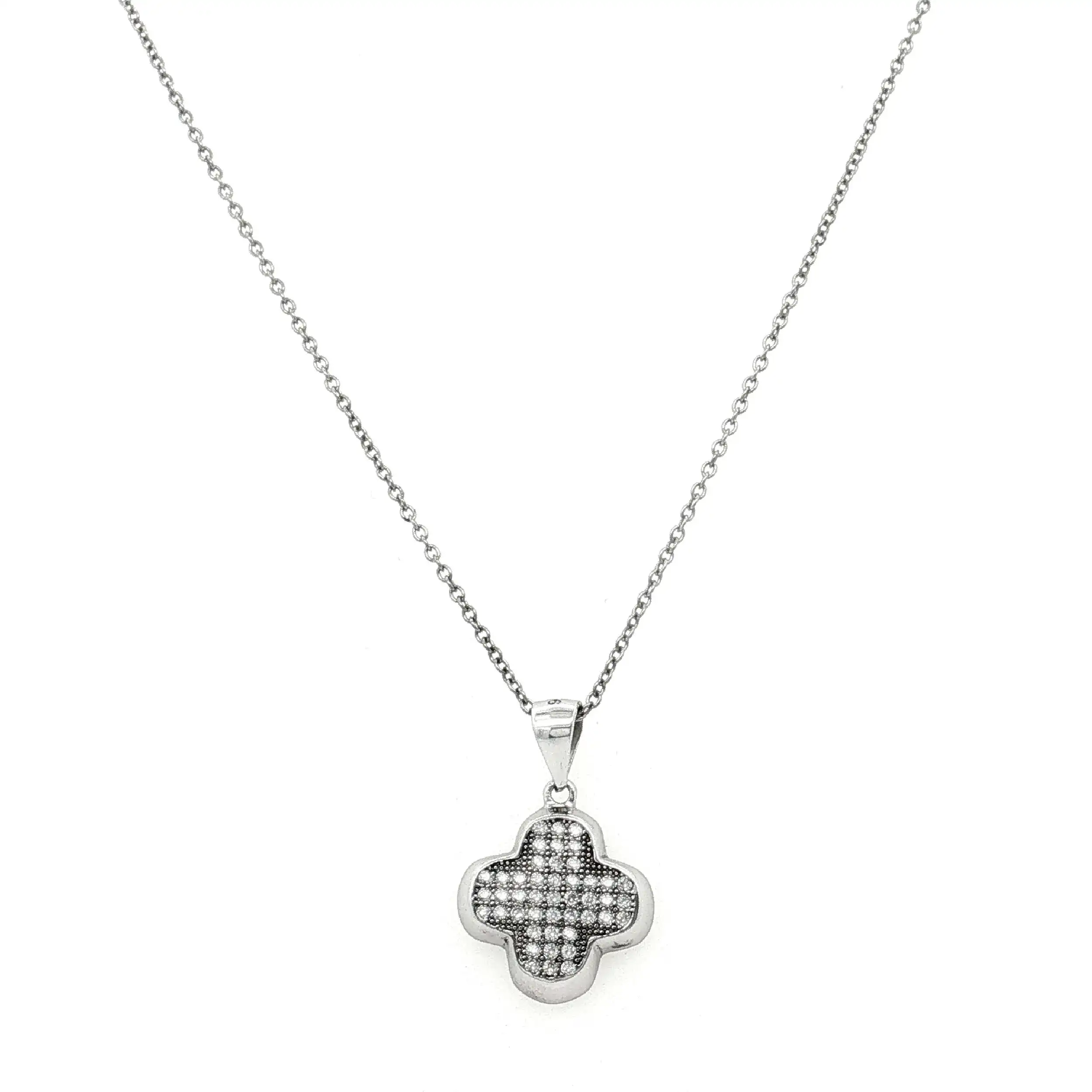 Kette mit Anhänger mit Zirkonia Kreuz