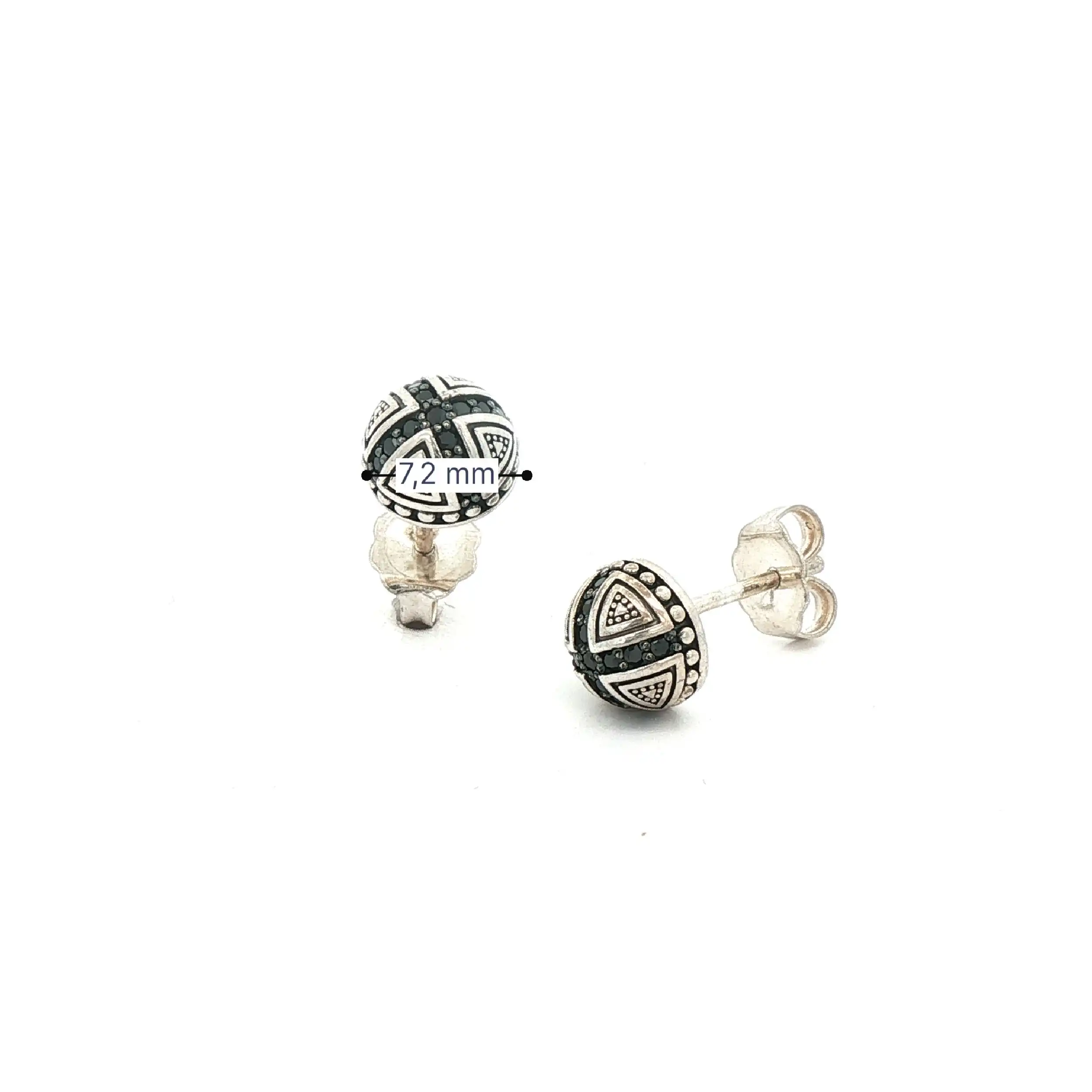 Ohrstecker Silber "Thomas Sabo" mit schwarzen Steinen Ohrstecker Silber "Thomas Sabo" mit schwarzen Steinen