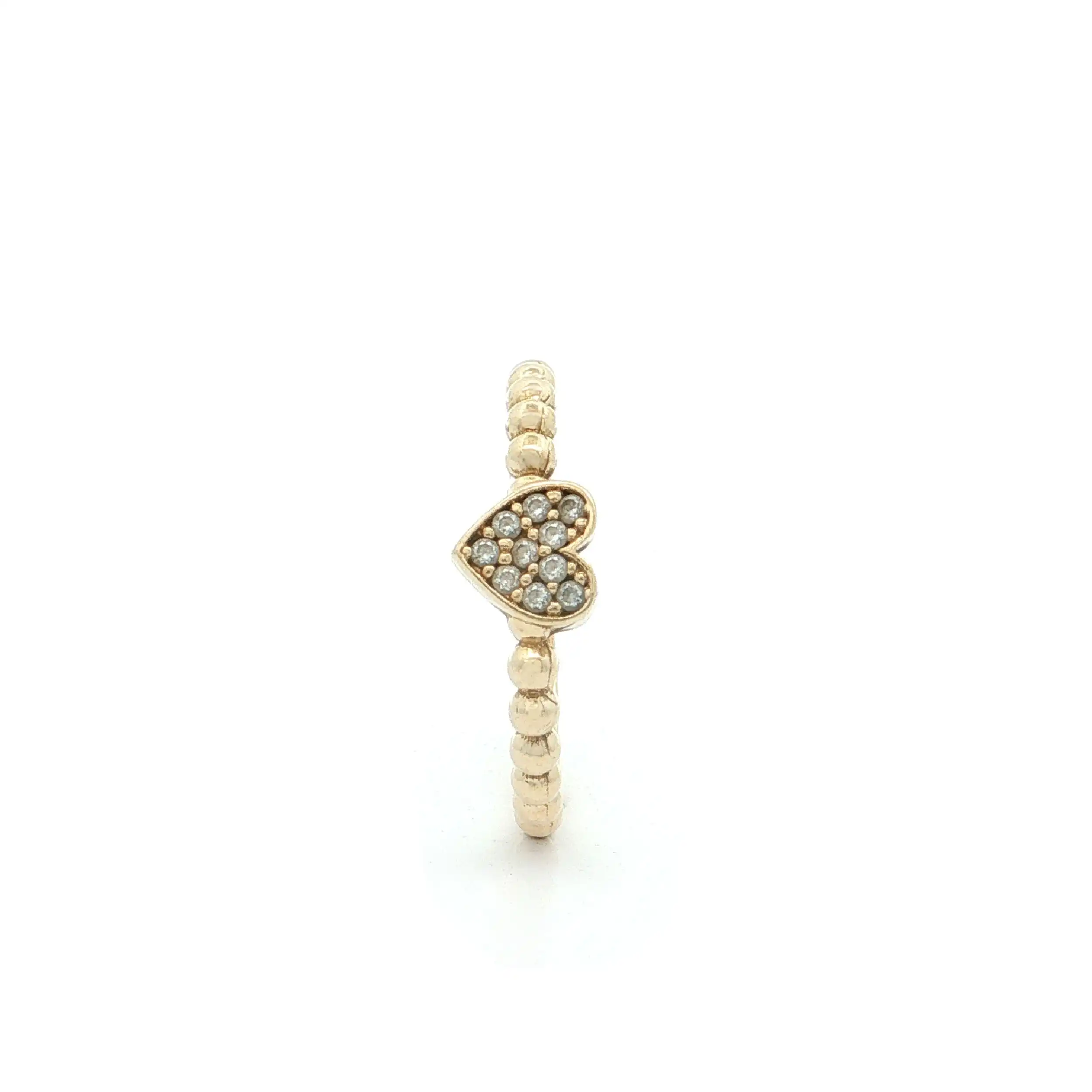 Ring Gelbgold Herz mit Zirkonia