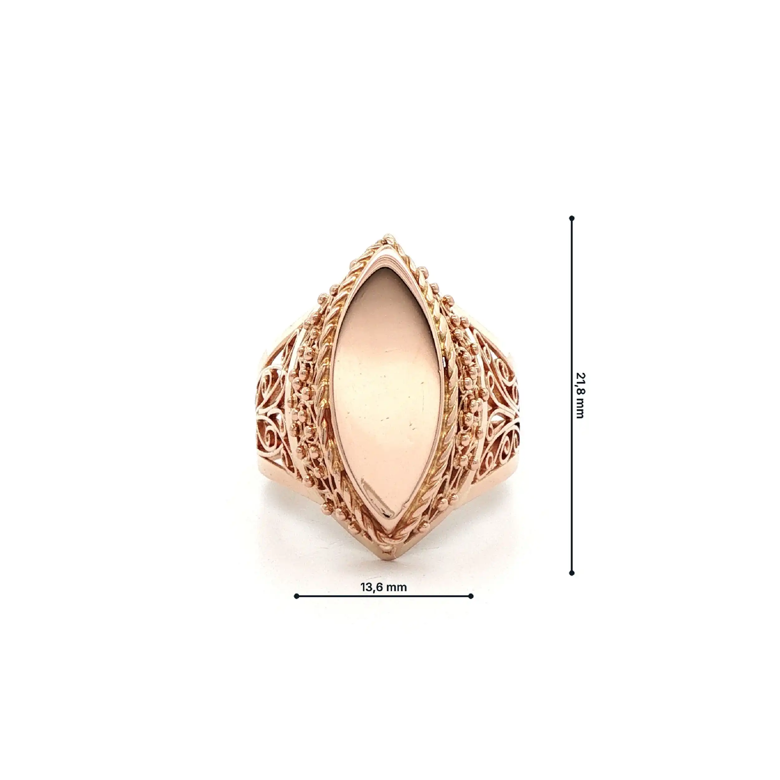 Ring Rotgold durchbrochenes Muster