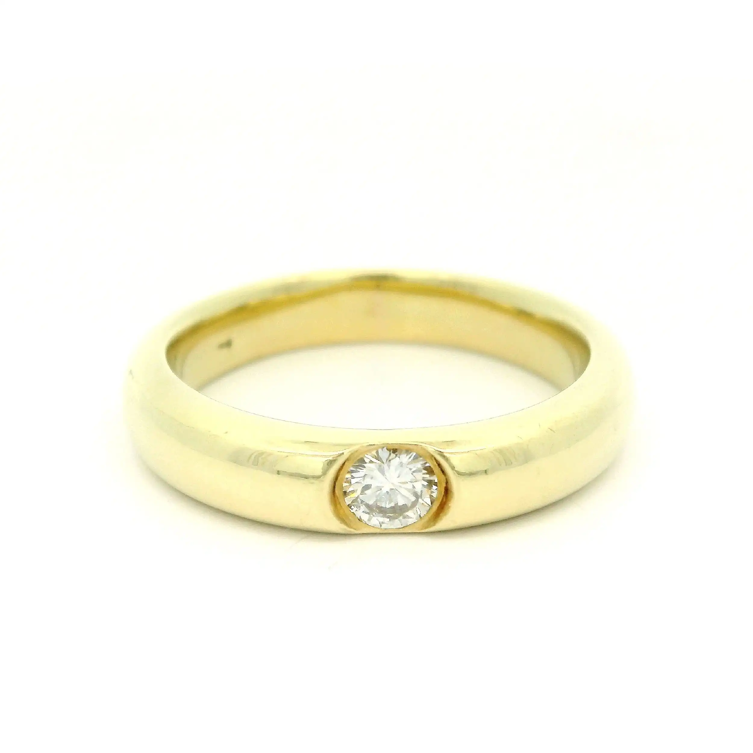 Solitärring Gelbgold mit Brillanten